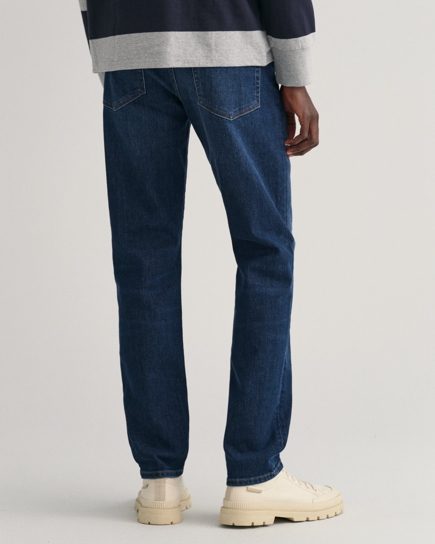 SLIM GANT JEANS-DARK BLUE WORN IN