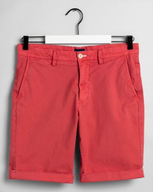 REGULAR FIT SUNFADED SHORTS-MINERAL RED