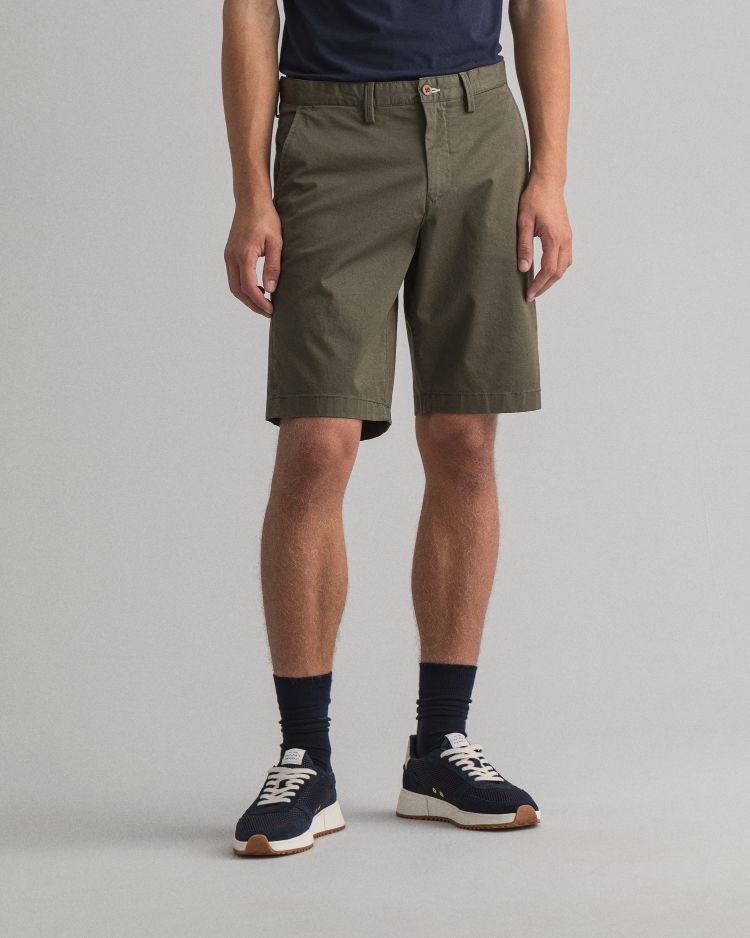 RELAXED TWILL SHORTS-DARK LEAF