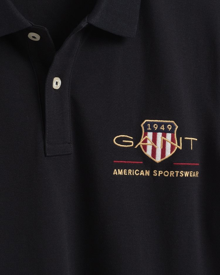 ARCHIVE SHIELD SS PIQUE-BLACK