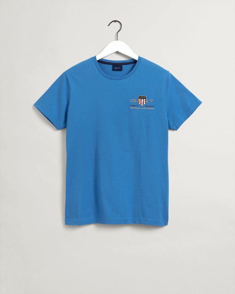 ARCHIVE SHIELD EMB SS T-SHIRT-DAY BLUE
