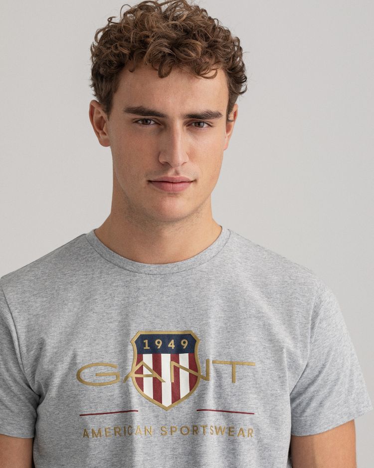 D2. ARCHIVE SHIELD SS T-SHIRT-GREY MELANGE