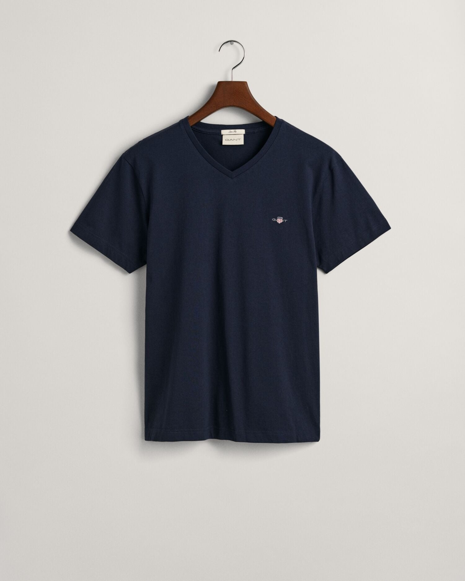 SLIM SHIELD V-NECK T-SHIRT-EVENING BLUE
