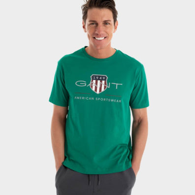 REG ARCHIVE SHIELD SS T-SHIRT-BRIGHT GREEN