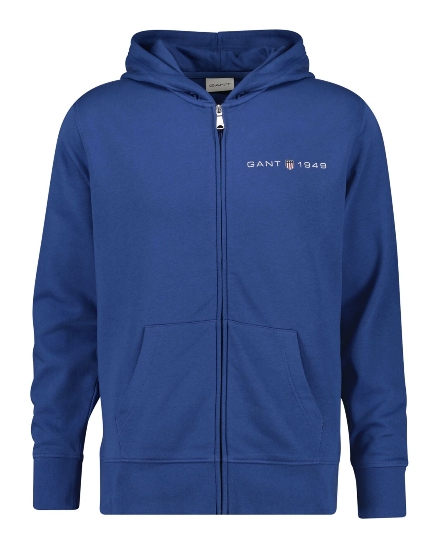 PRINTED GRAPHIC FULL ZIP HOODIE-VINTAGE BLUE