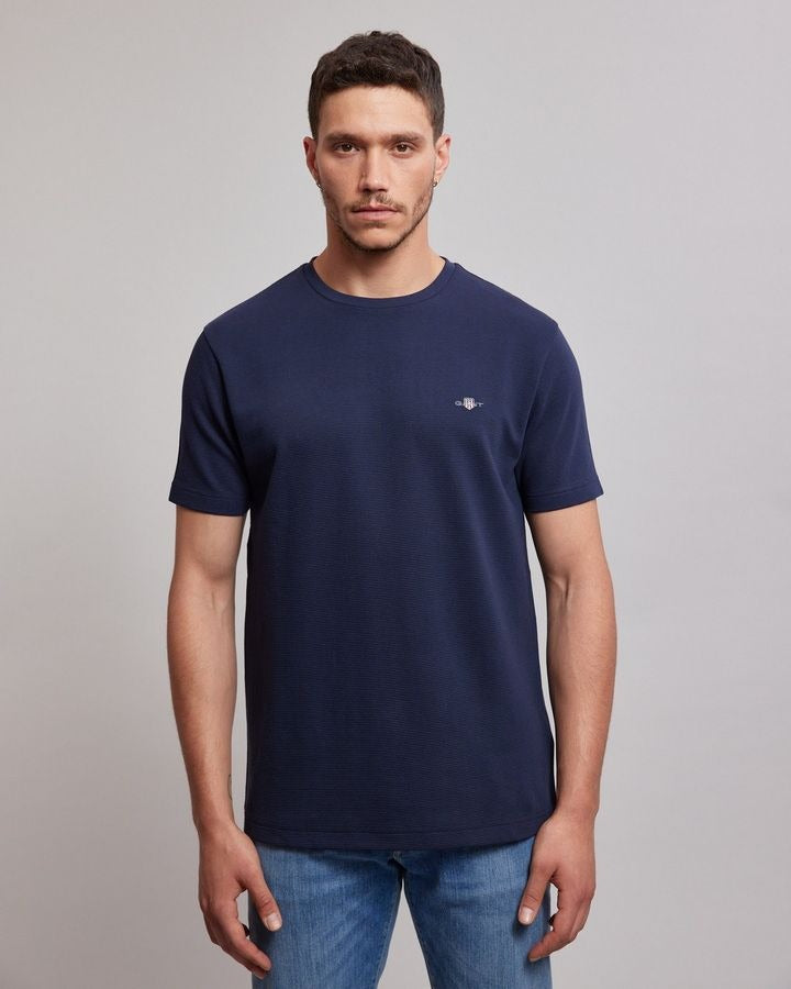 TEXTURE SS T-SHIRT-EVENING BLUE