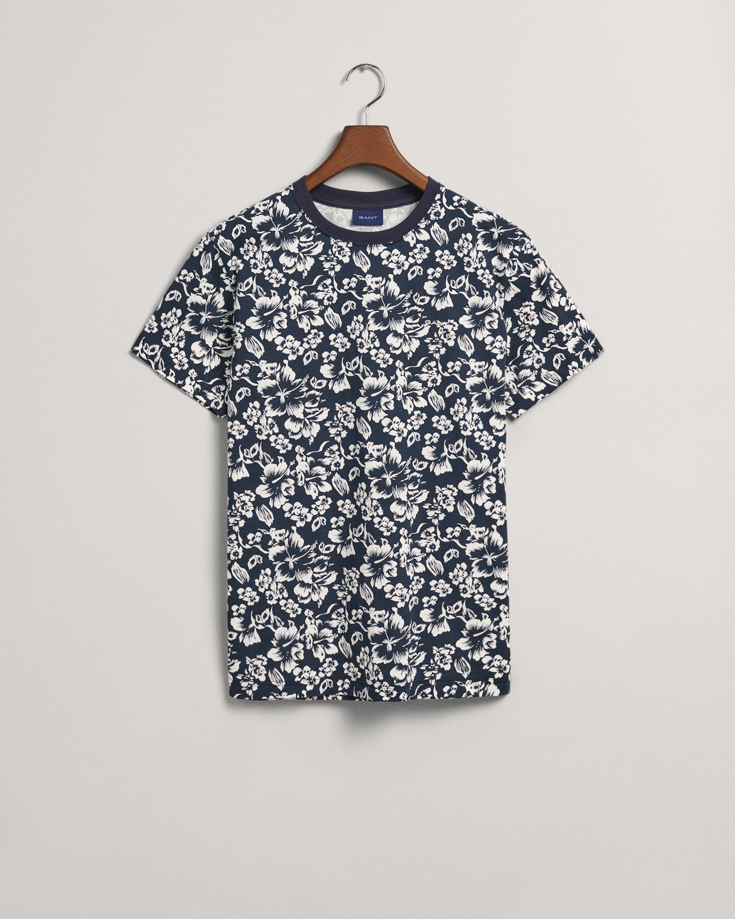 FLORAL PRINT T-SHIRT-EVENING BLUE