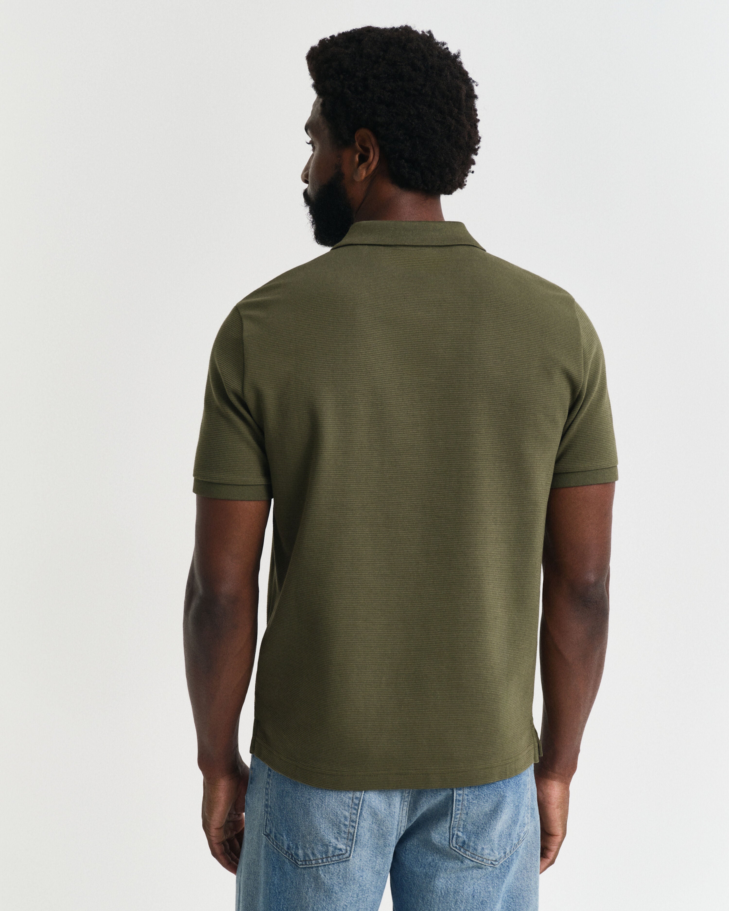 TEXTURED POLO-RACING GREEN