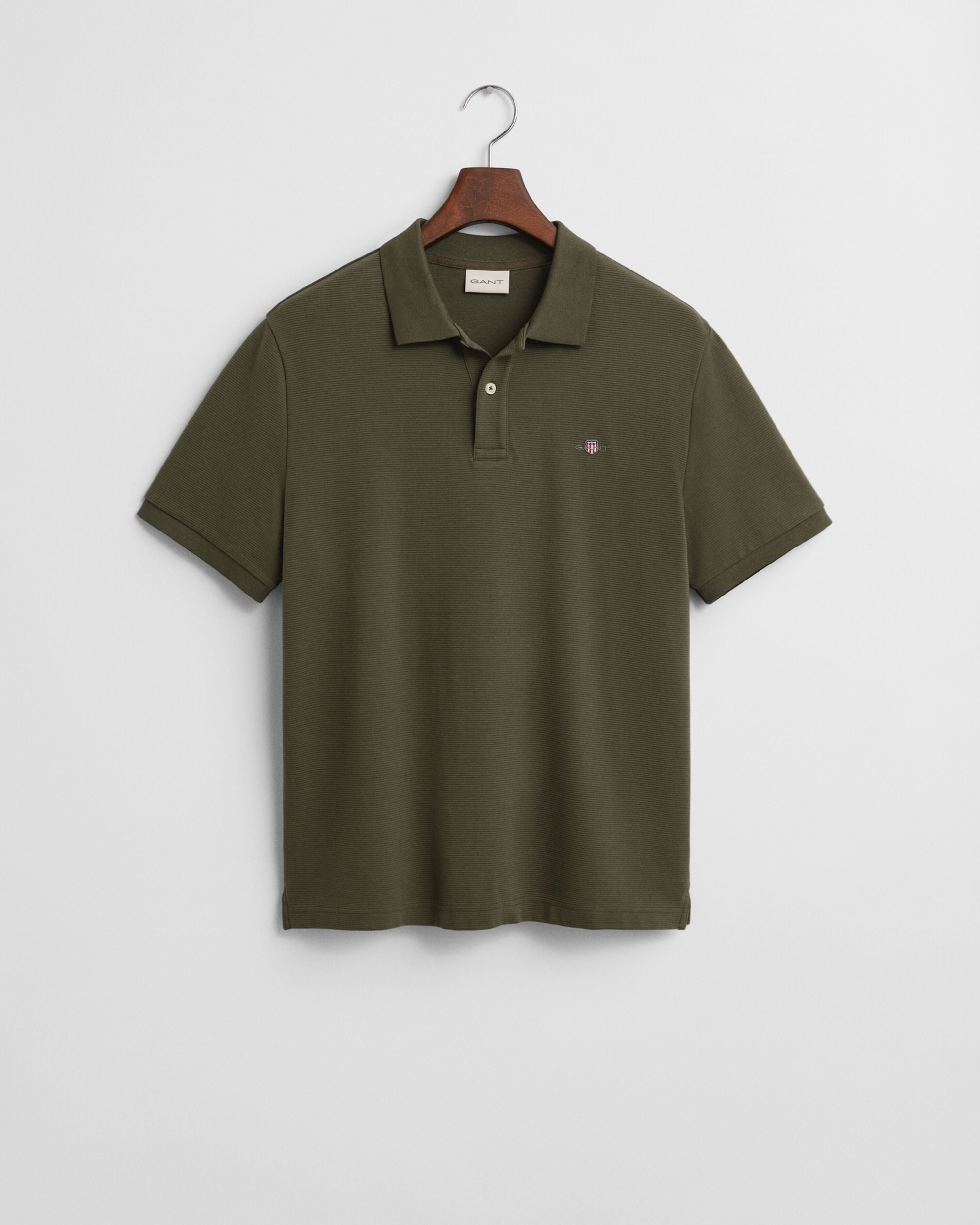 TEXTURED POLO-RACING GREEN
