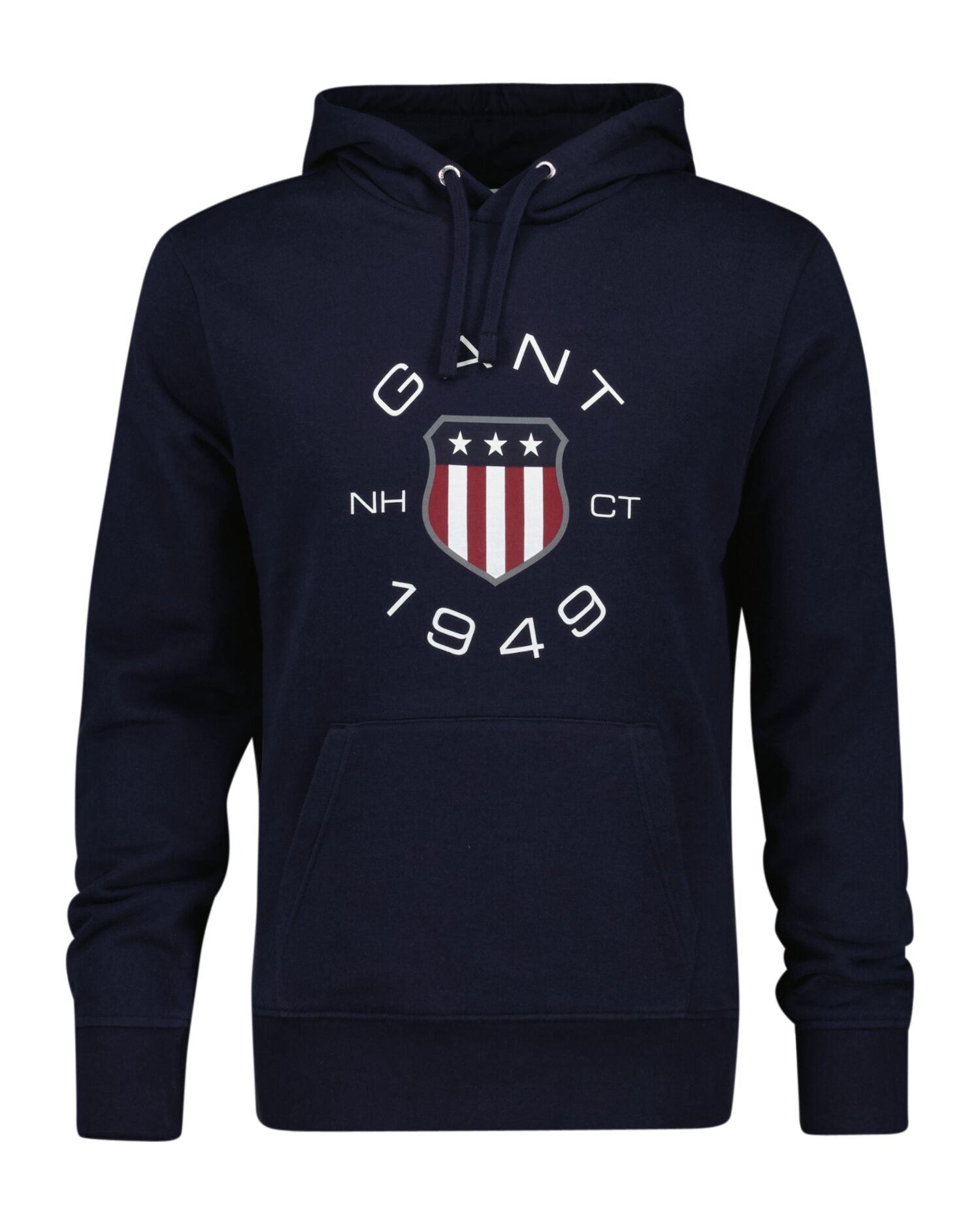 PRINT SWEAT HOODIE-EVENING BLUE