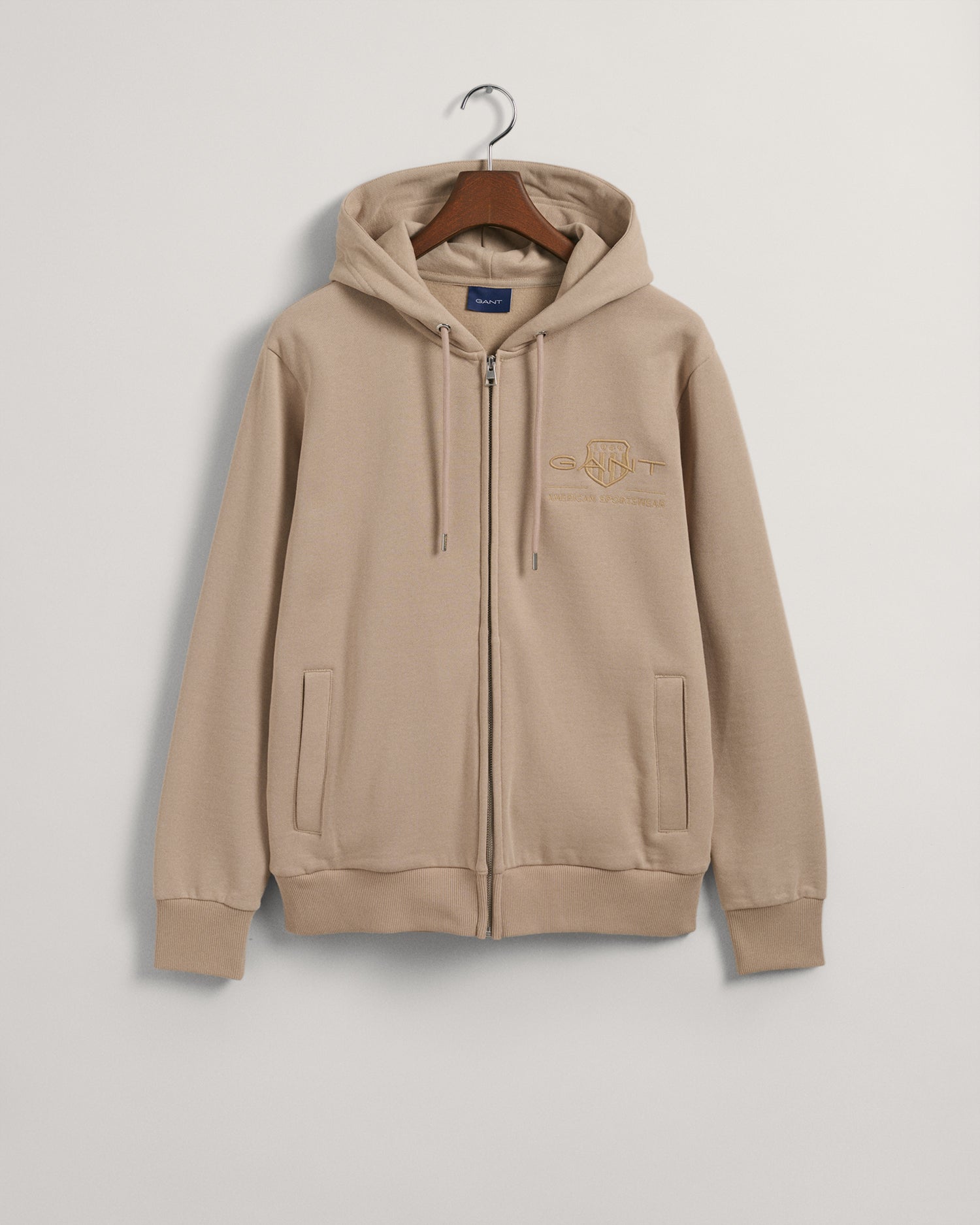 REG TONAL SHIELD FULL ZIP HOODIE-CONCRETE BEIGE
