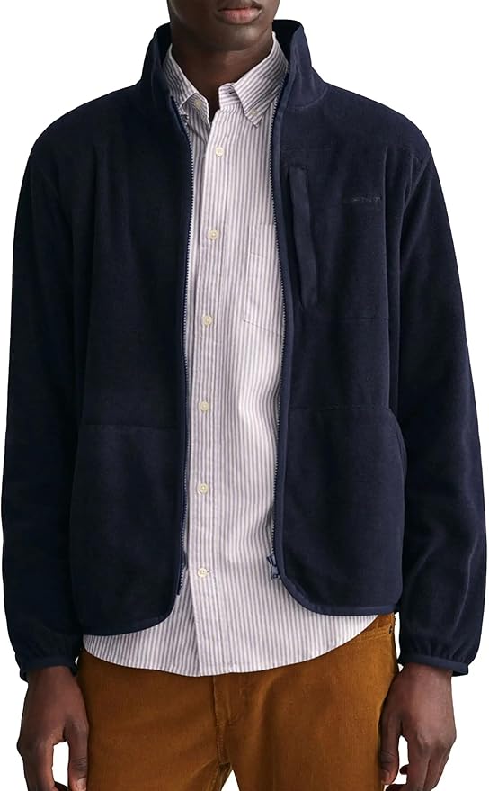 FLEECE ZIP JACKET-EVENING BLUE