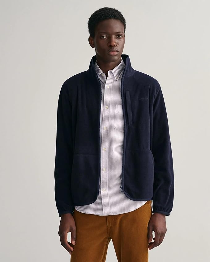 FLEECE ZIP JACKET-EVENING BLUE