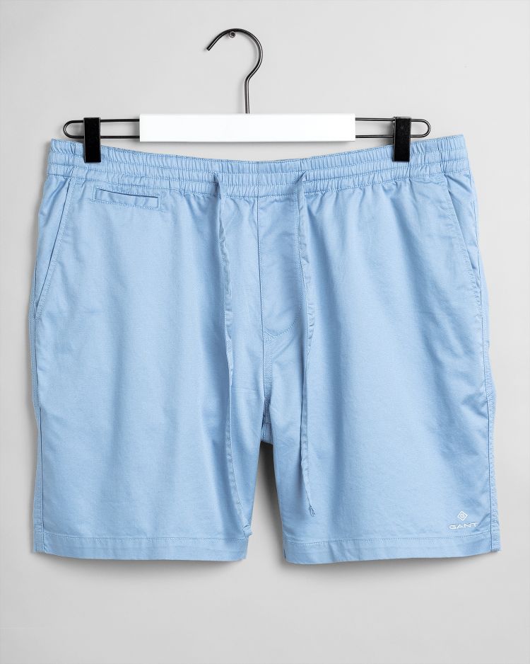 RELAXED FIT LOGO SHORTS-MUTED BLUE
