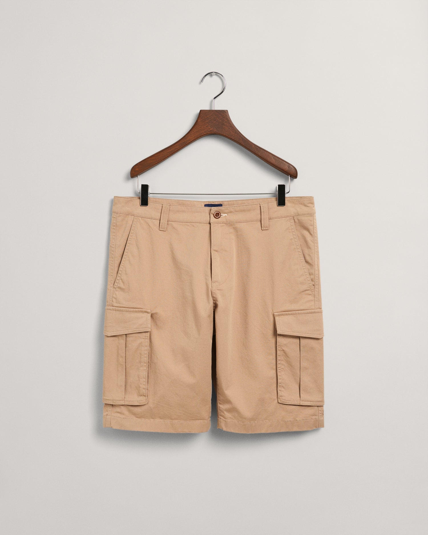 RELAXED TWILL CARGO SHORTS-DARK KHAKI
