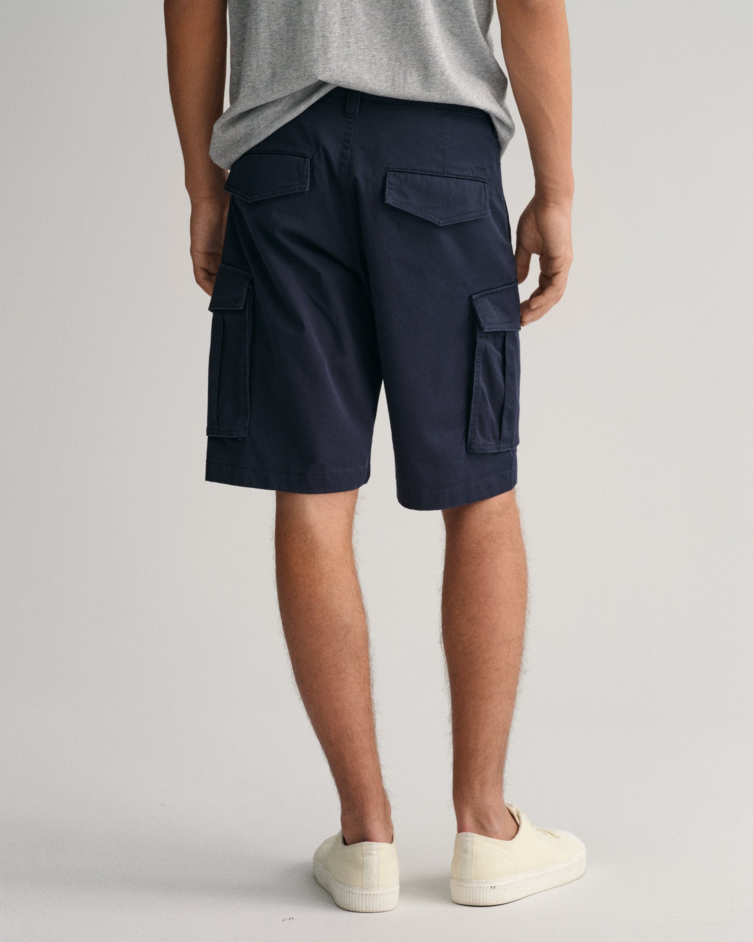 RELAXED TWILL CARGO SHORTS-MARINE