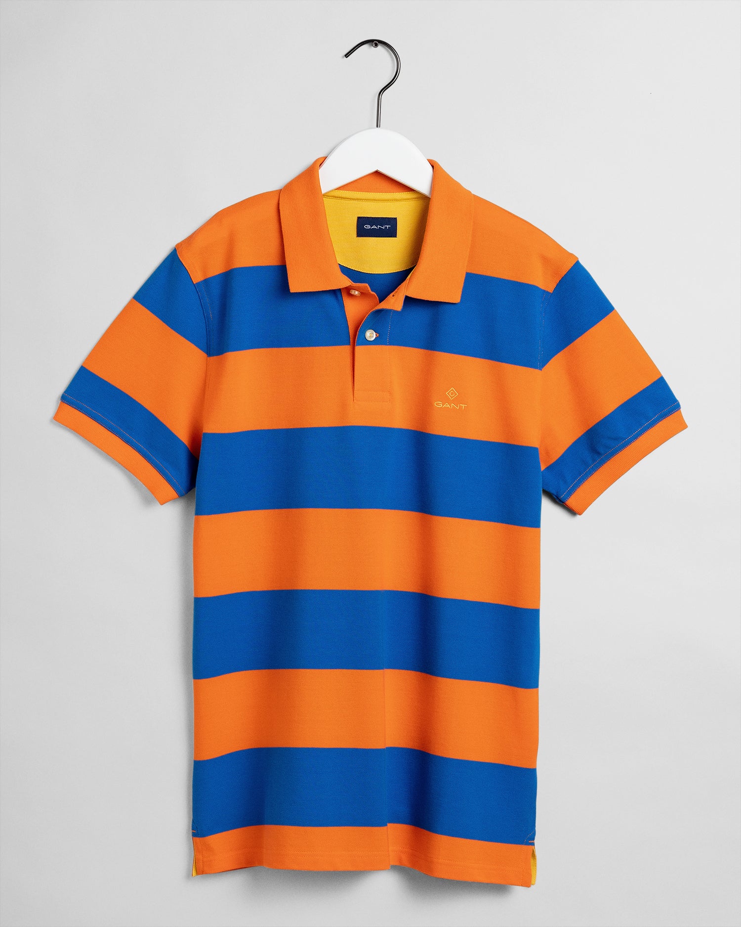 CONTRAST BARSTRIPE PIQUE-RUST