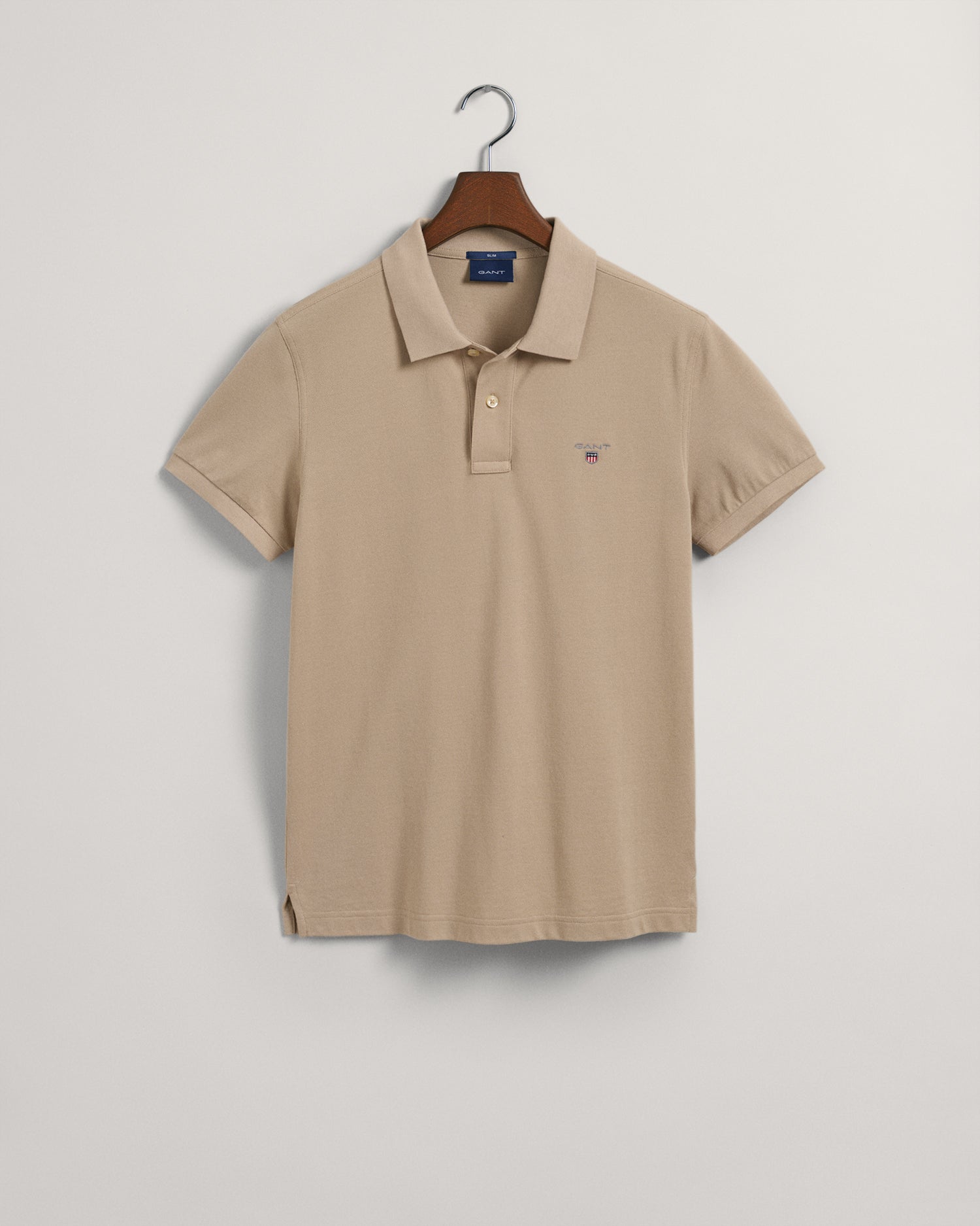 THE ORIGINAL SLIM PIQUE SS RUGGER-CONCRETE BEIGE