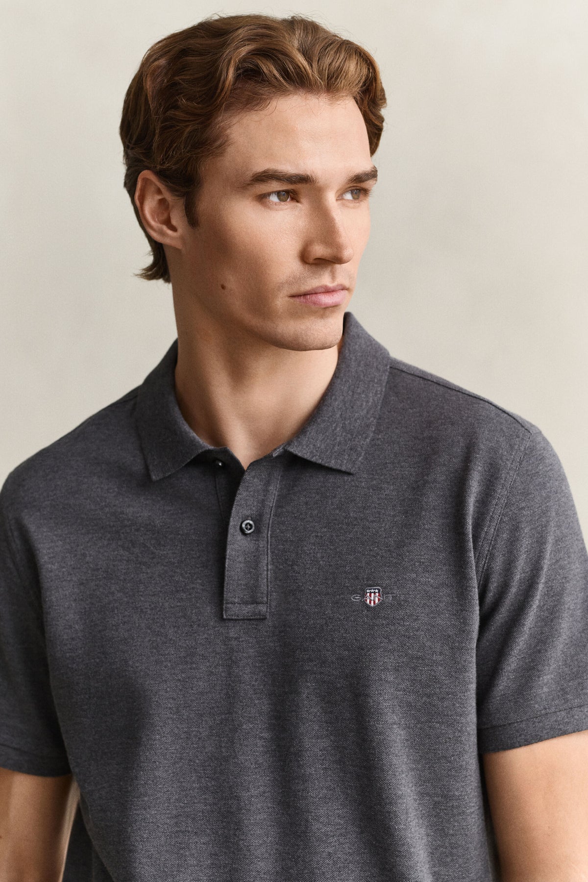REG SHIELD SS PIQUE POLO-ANTRACIT MELANGE