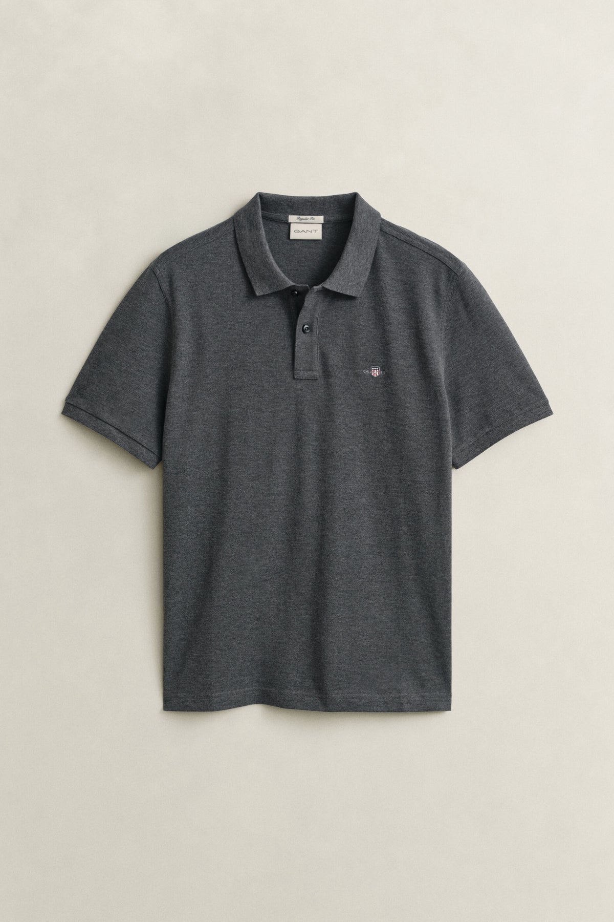 REG SHIELD SS PIQUE POLO-ANTRACIT MELANGE