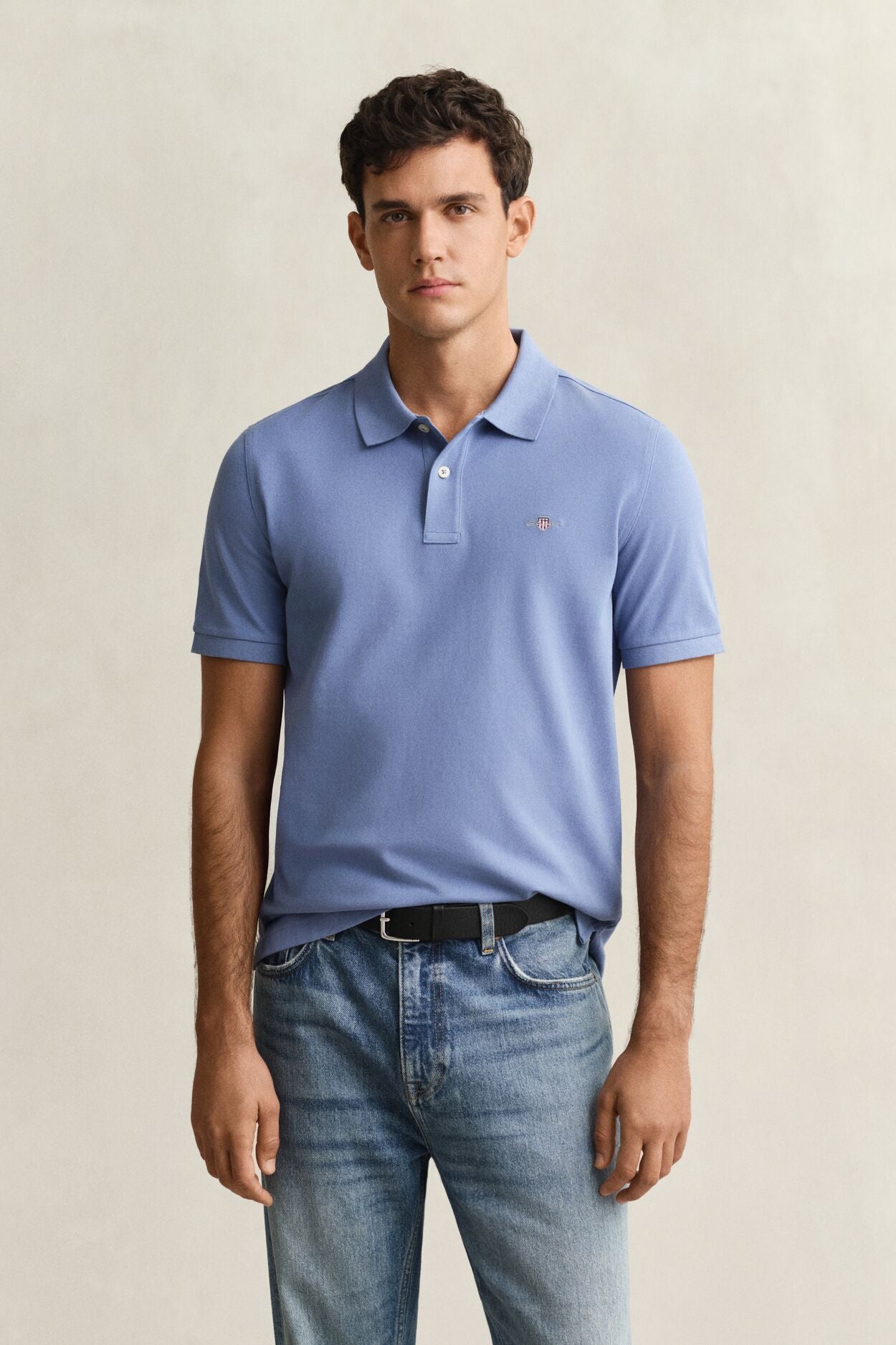 REG SHIELD SS PIQUE POLO-SKYBLUE