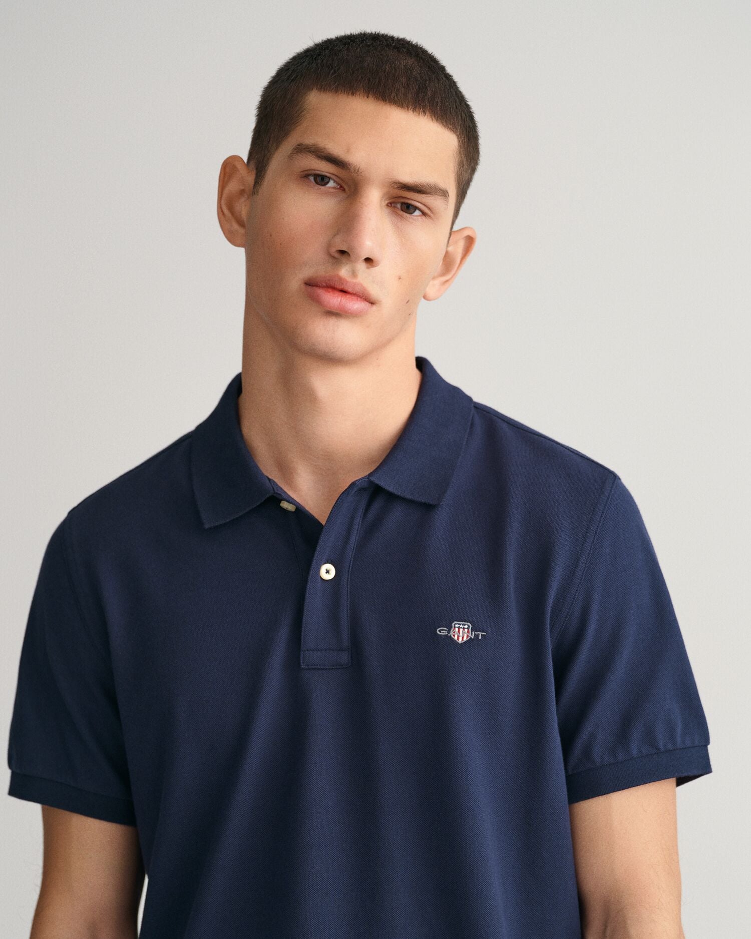 REG SHIELD SS PIQUE POLO-EVENING BLUE