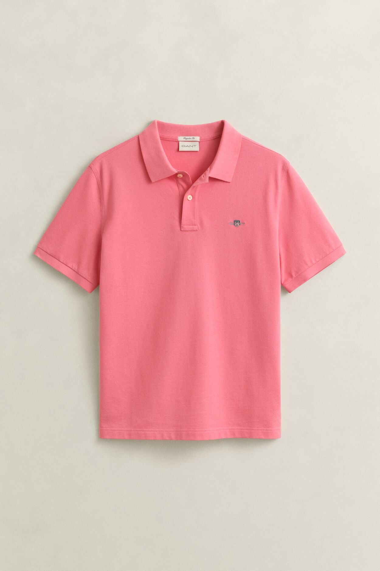 REG SHIELD SS PIQUE POLO-ROSE PINK