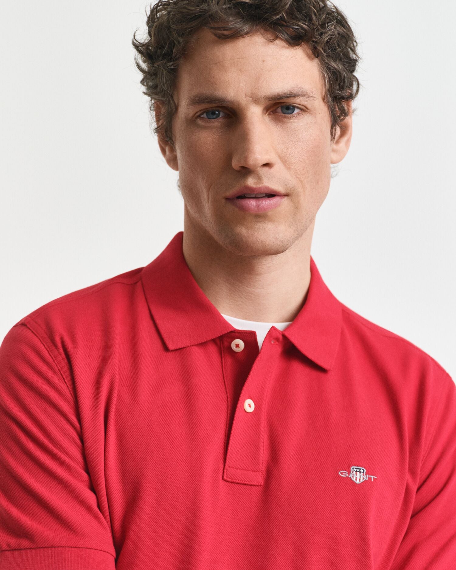 REG SHIELD SS PIQUE POLO-RUBY RED