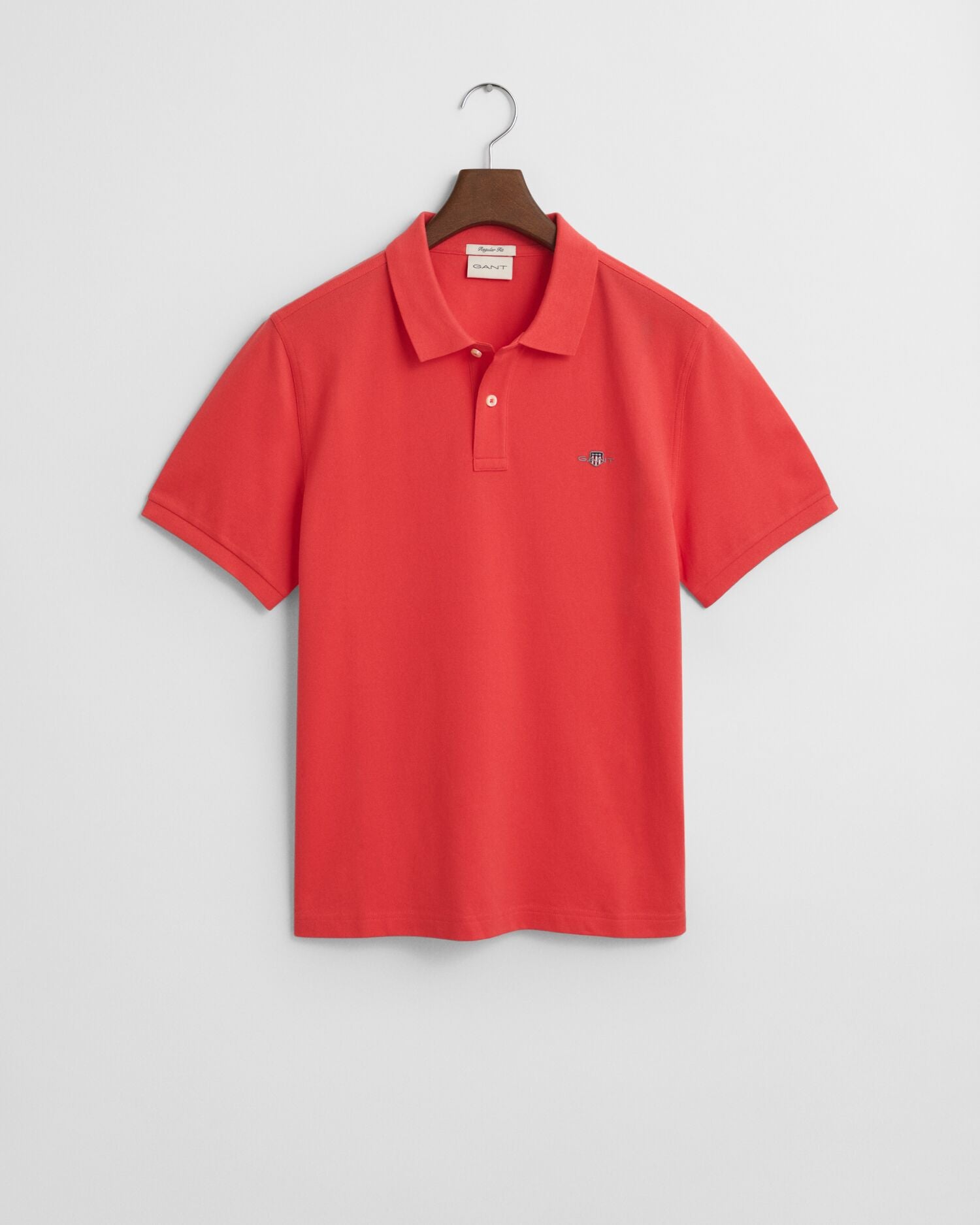 REG SHIELD SS PIQUE POLO-POPPY RED