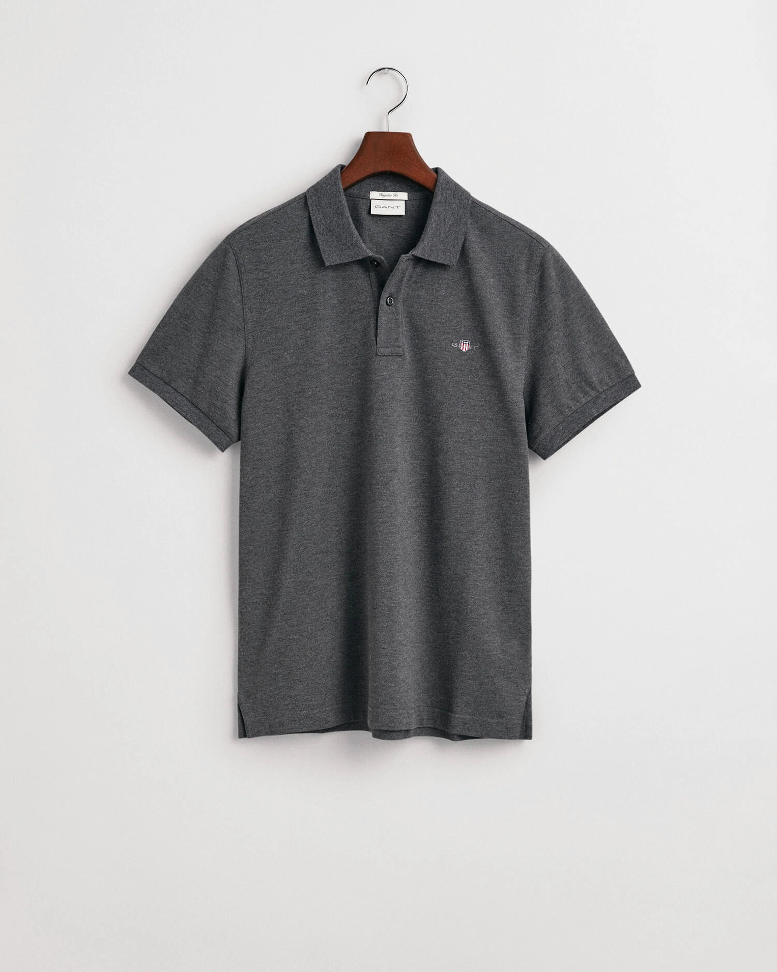 REG SHIELD SS PIQUE POLO-ANTRACIT MELANGE