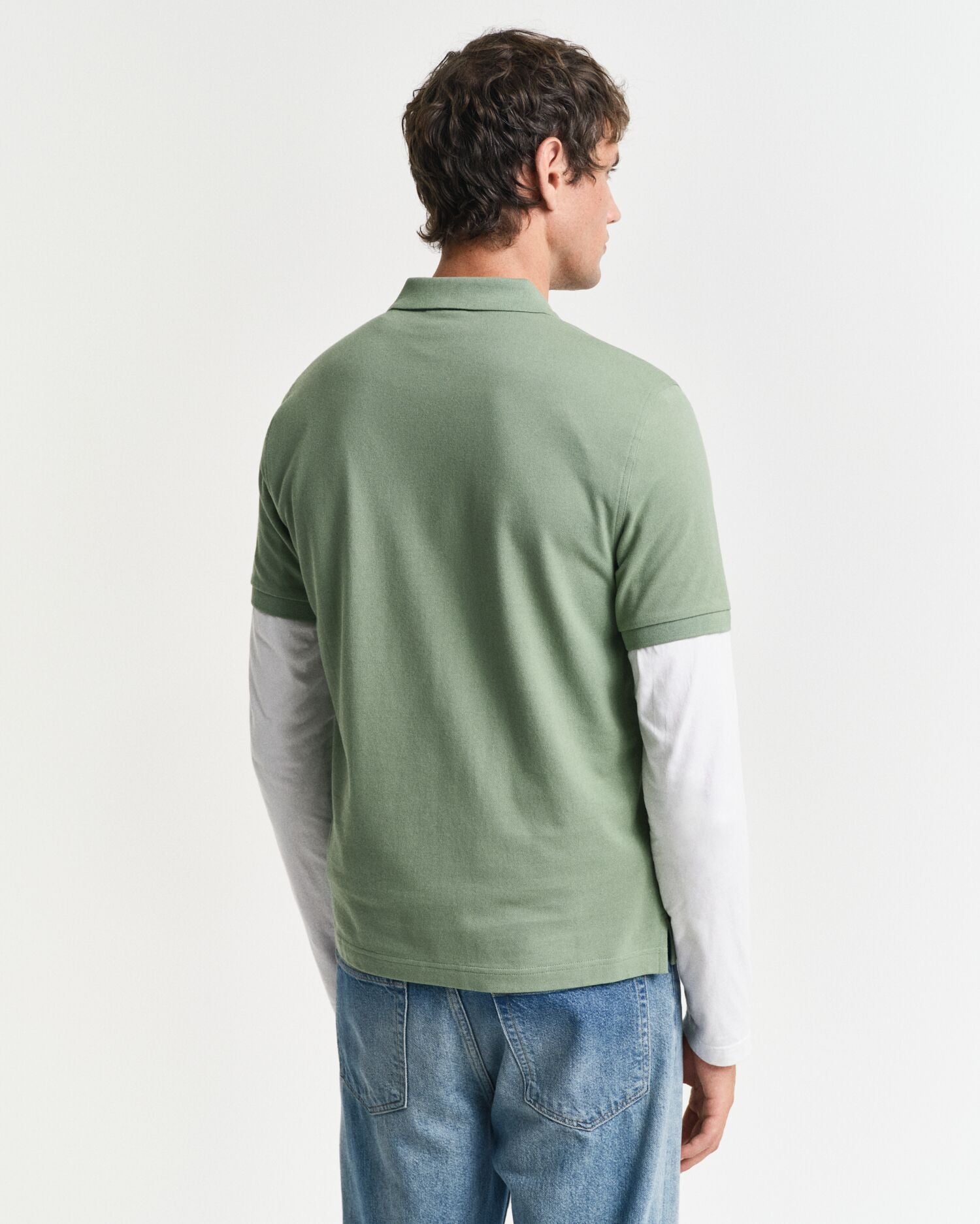 REG SHIELD SS PIQUE POLO-KALAMATA GREEN