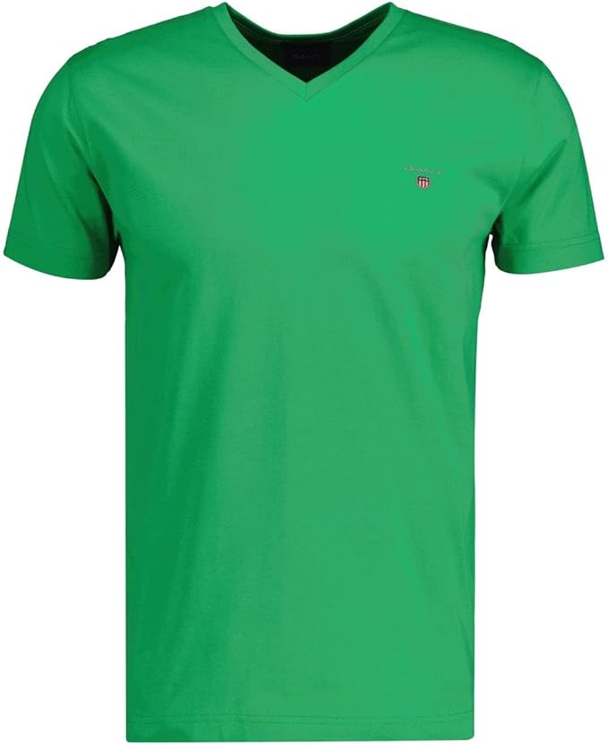 THE ORIGINAL FITTED SLIM V-NECK T-SHIRT-MID GREEN