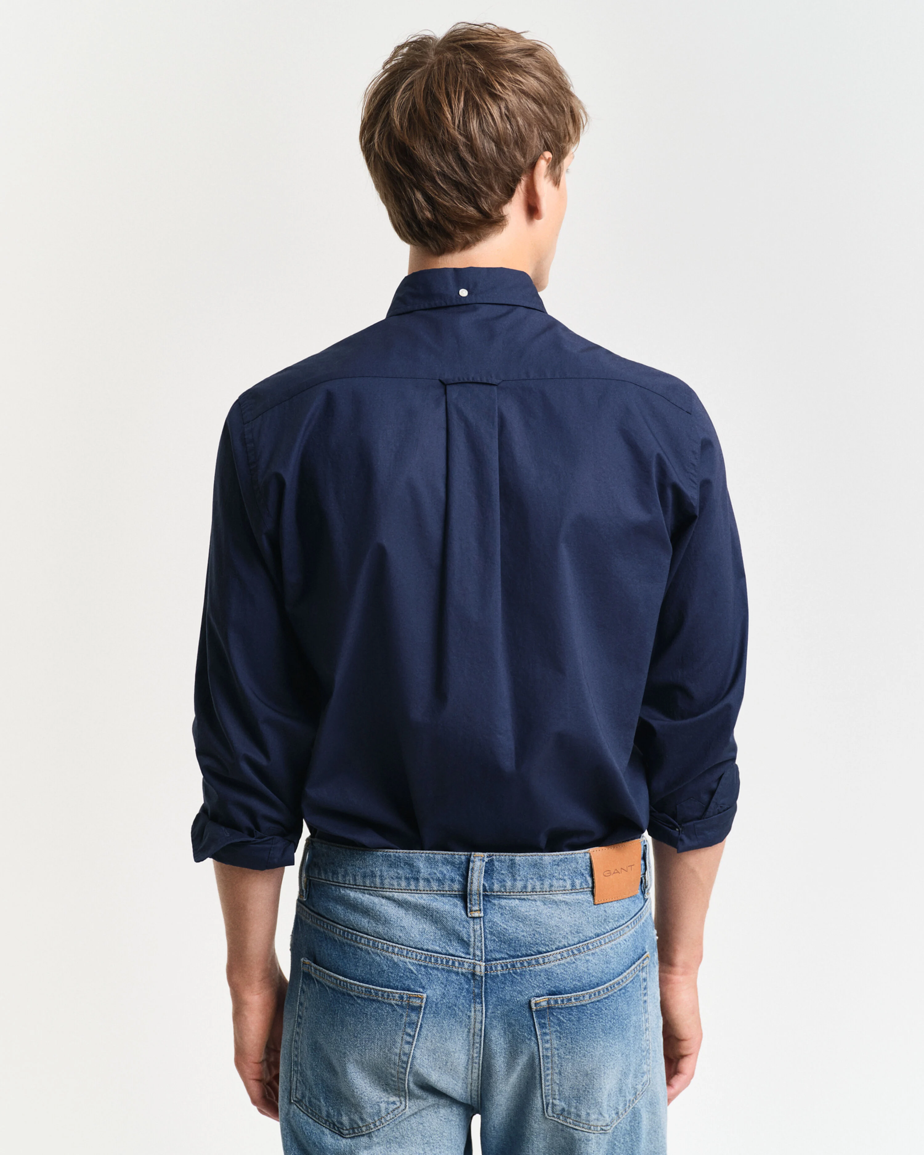 REG CLASSIC POPLIN SHIRT-MARINE