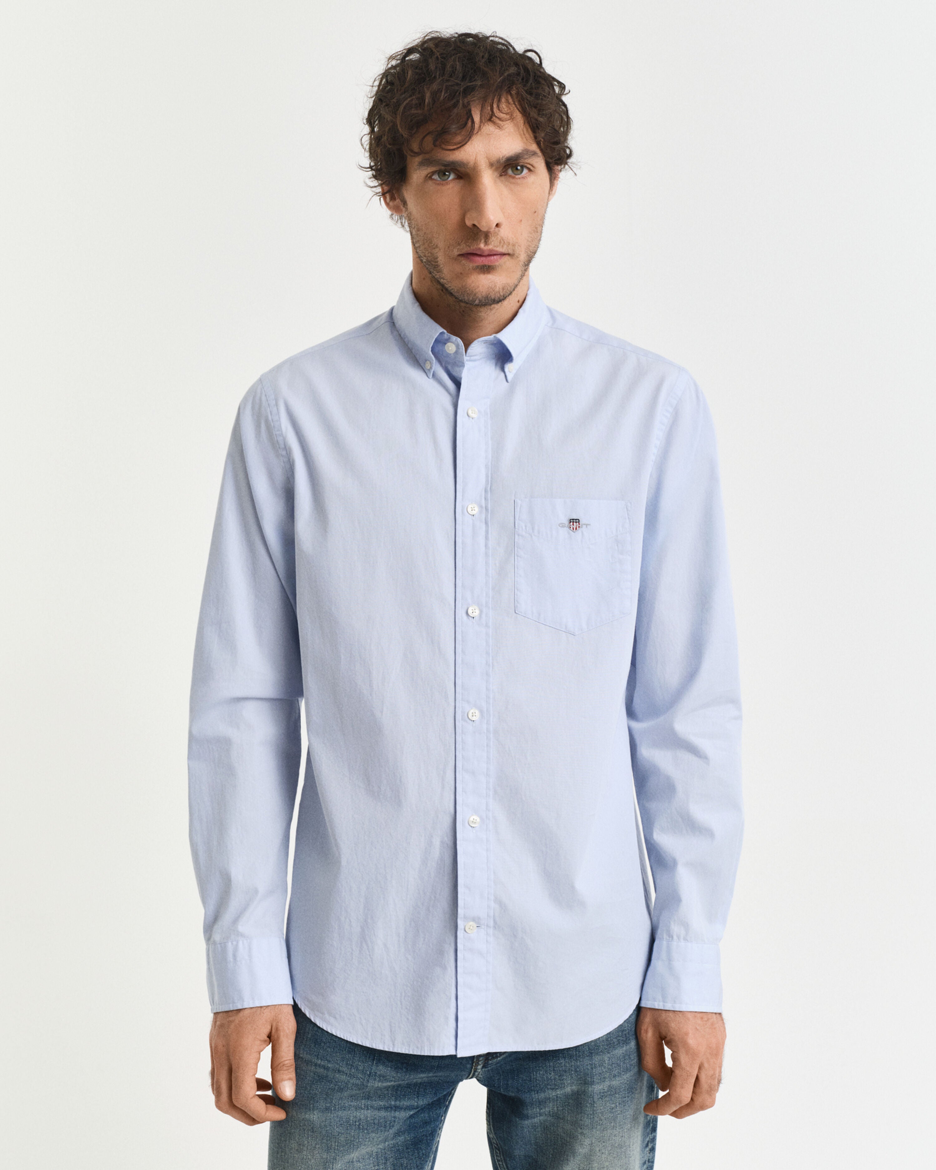REG CLASSIC POPLIN SHIRT-LIGHT BLUE