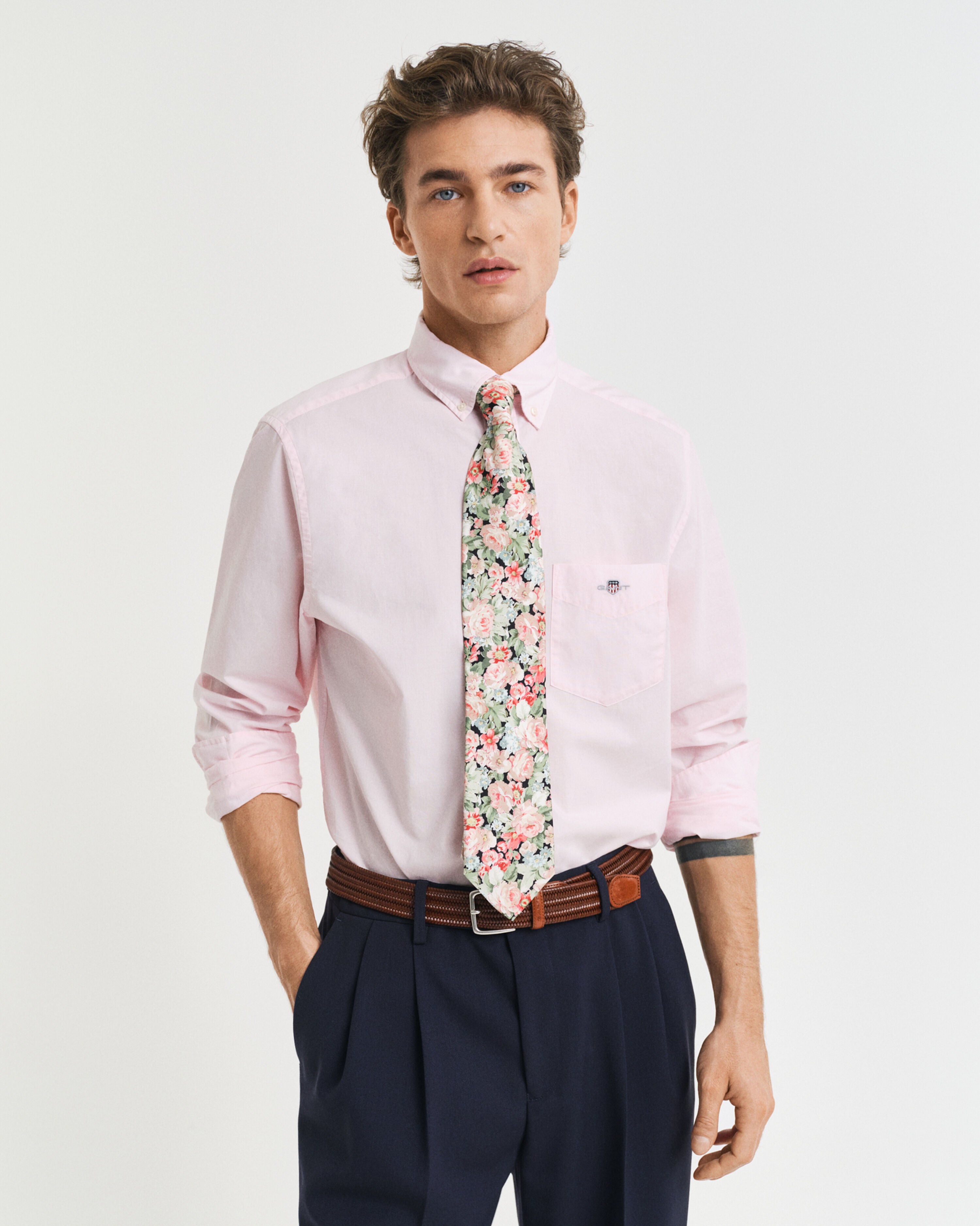 REG CLASSIC POPLIN SHIRT-LIGHT PINK