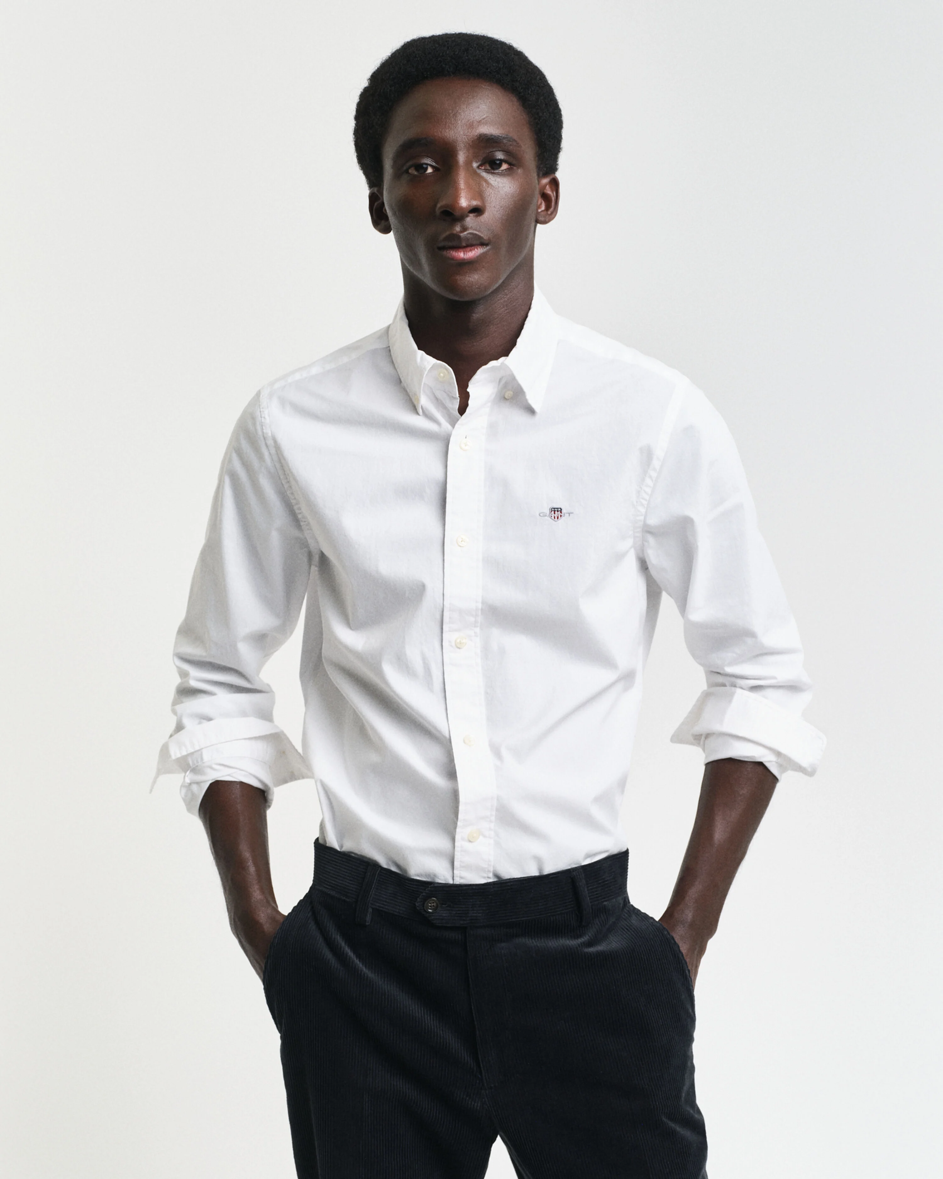 SLIM CLASSIC POPLIN SHIRT-WHITE