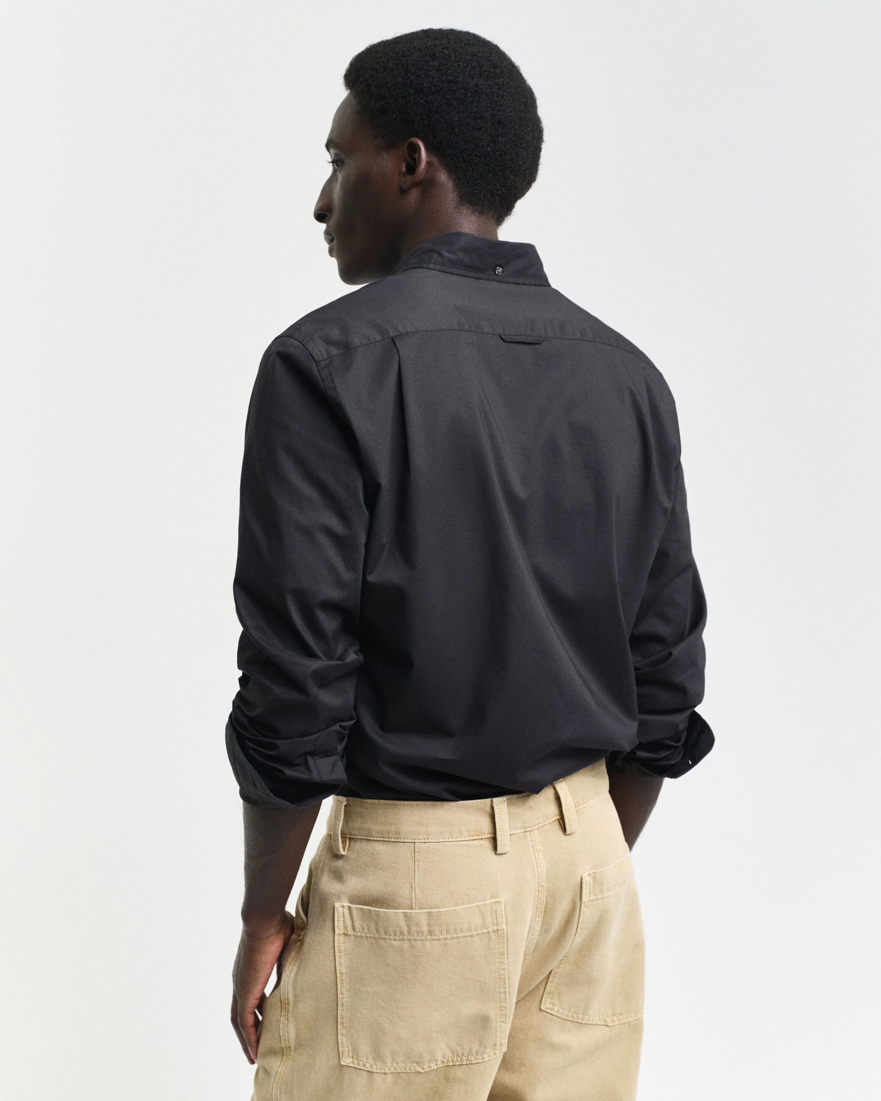 SLIM CLASSIC POPLIN SHIRT-BLACK