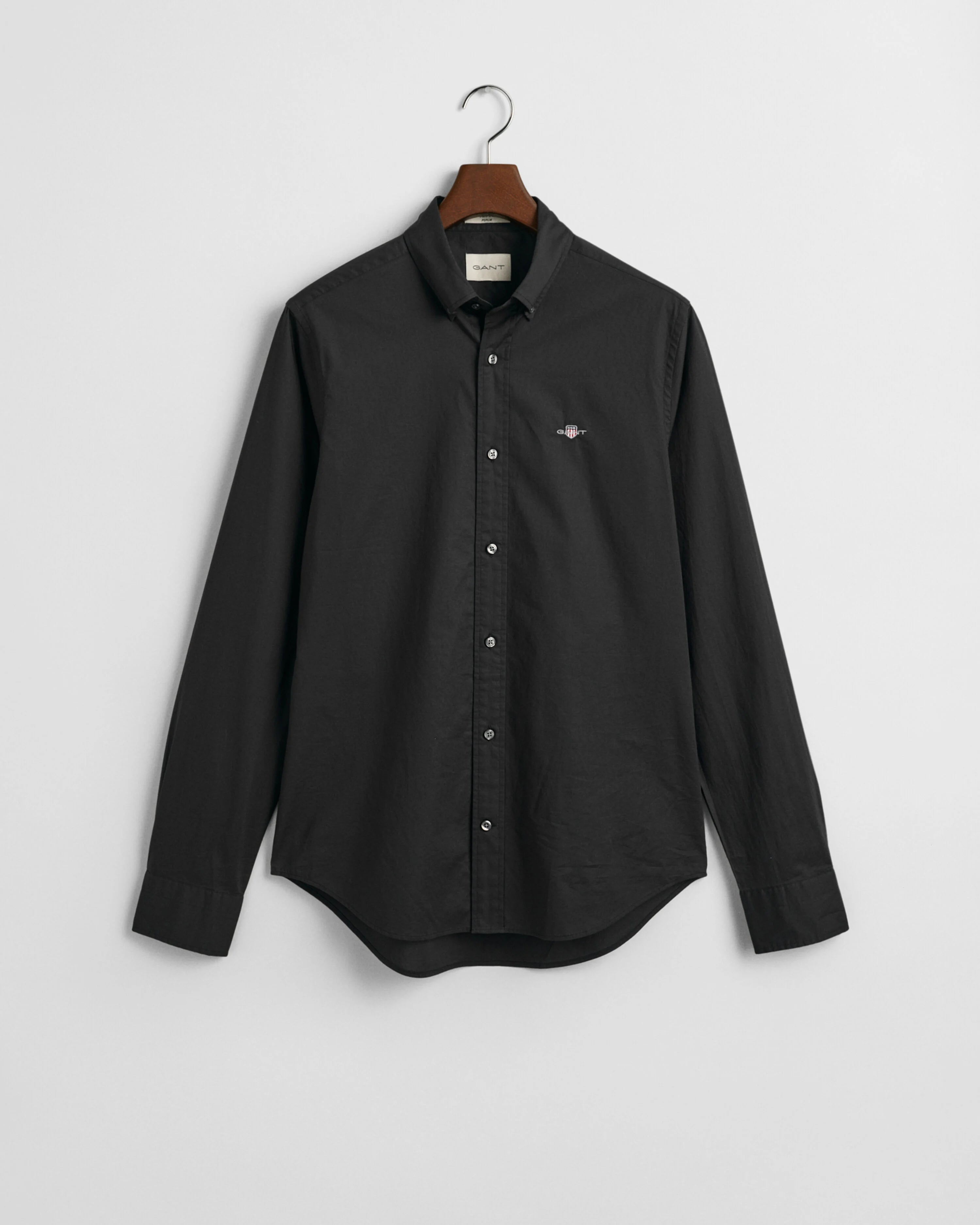 SLIM CLASSIC POPLIN SHIRT-BLACK