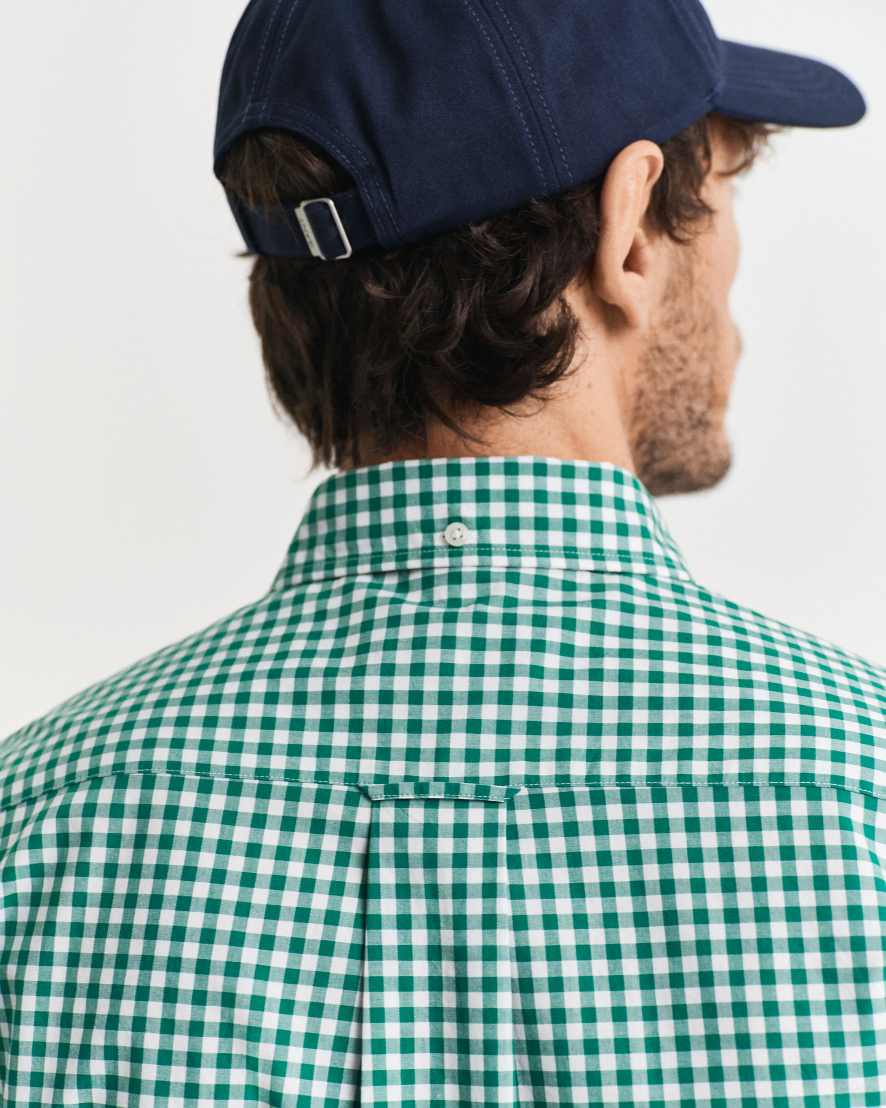 REG CLASSIC POPLIN GINGHAM SHIRT-BRIGHT GREEN