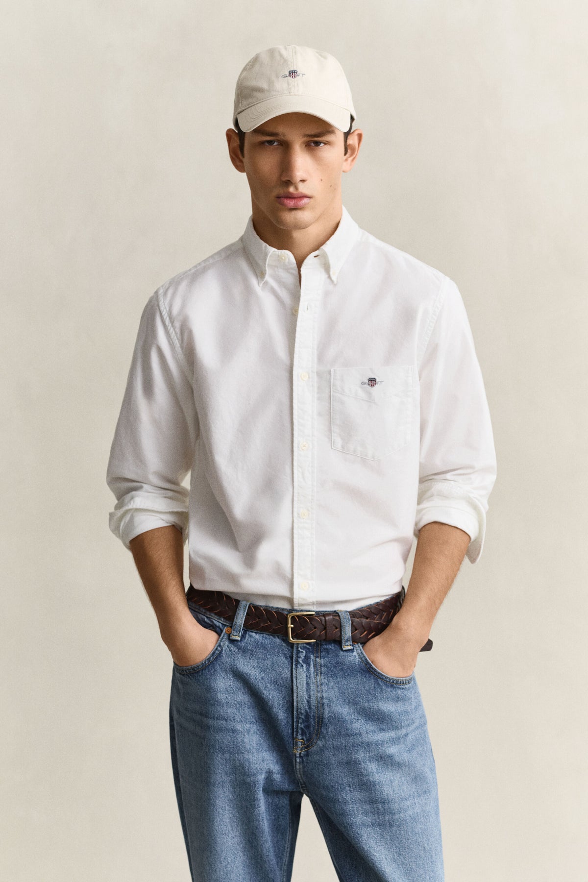 REG OXFORD SHIRT-WHITE