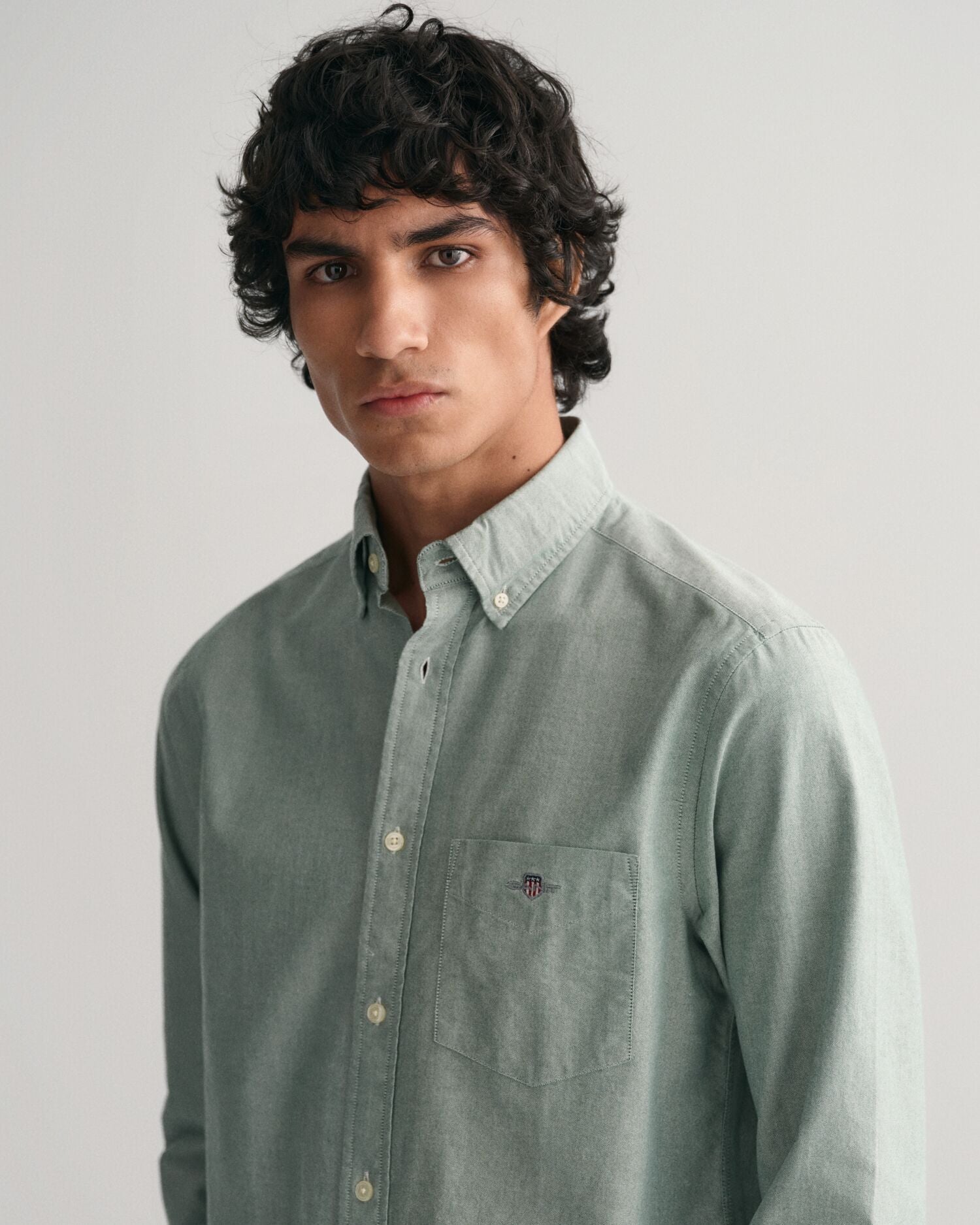 REG OXFORD SHIRT-FOREST GREEN