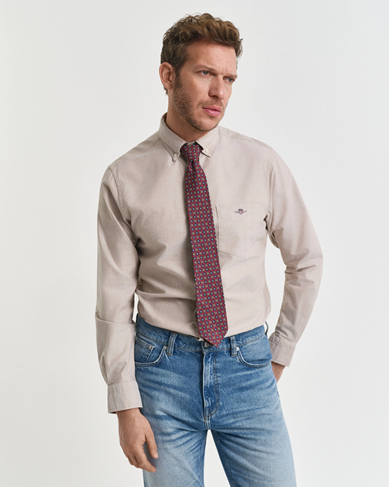 REG OXFORD SHIRT-WARM KHAKI