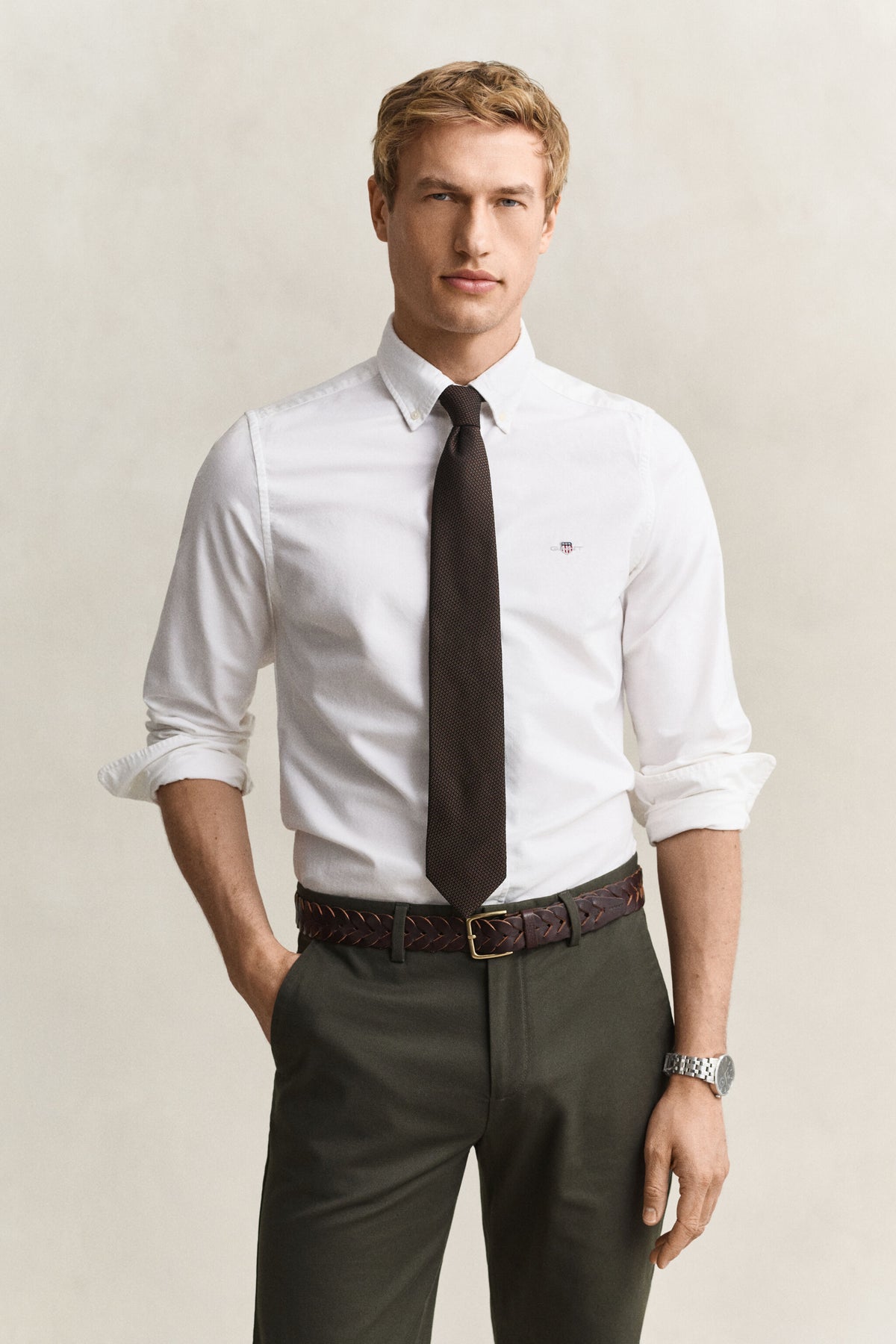 SLIM OXFORD SHIRT-WHITE