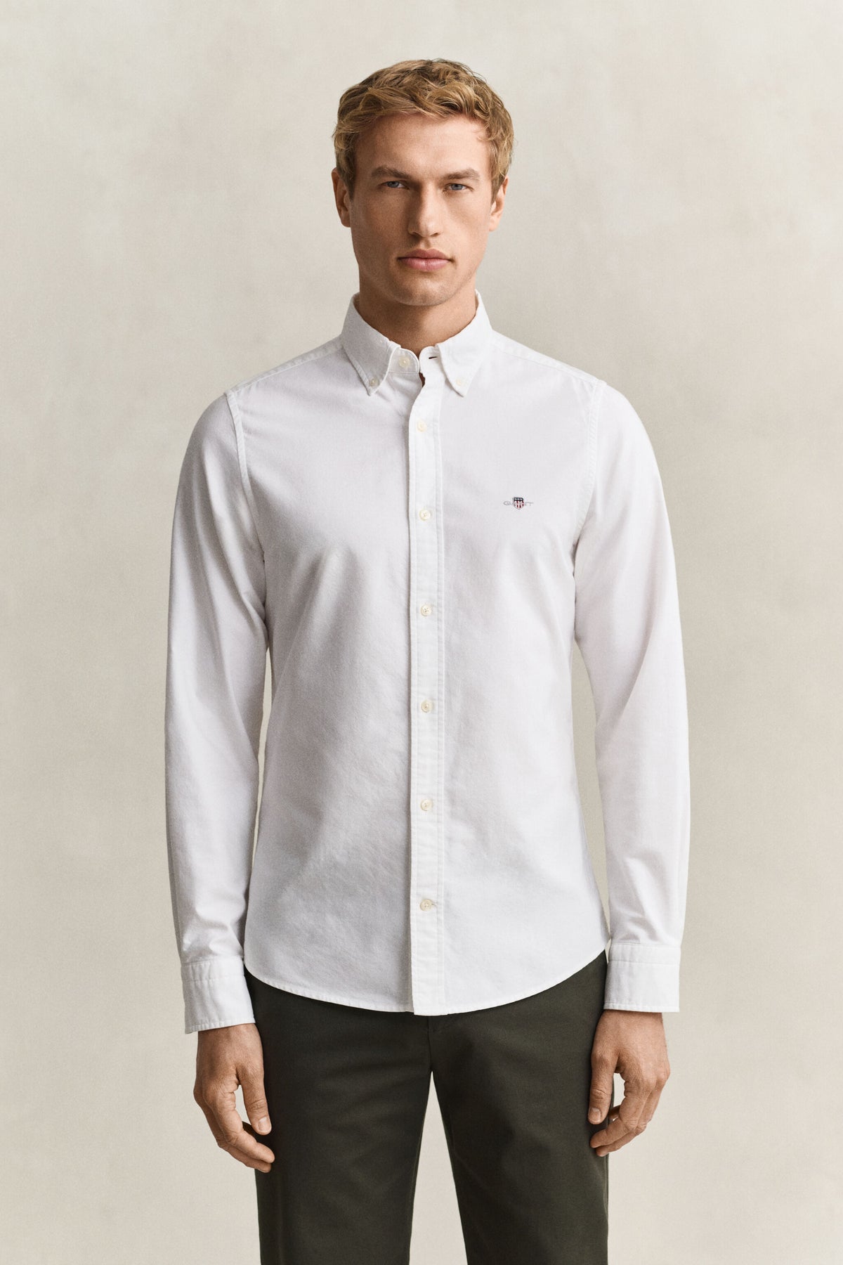 SLIM OXFORD SHIRT-WHITE