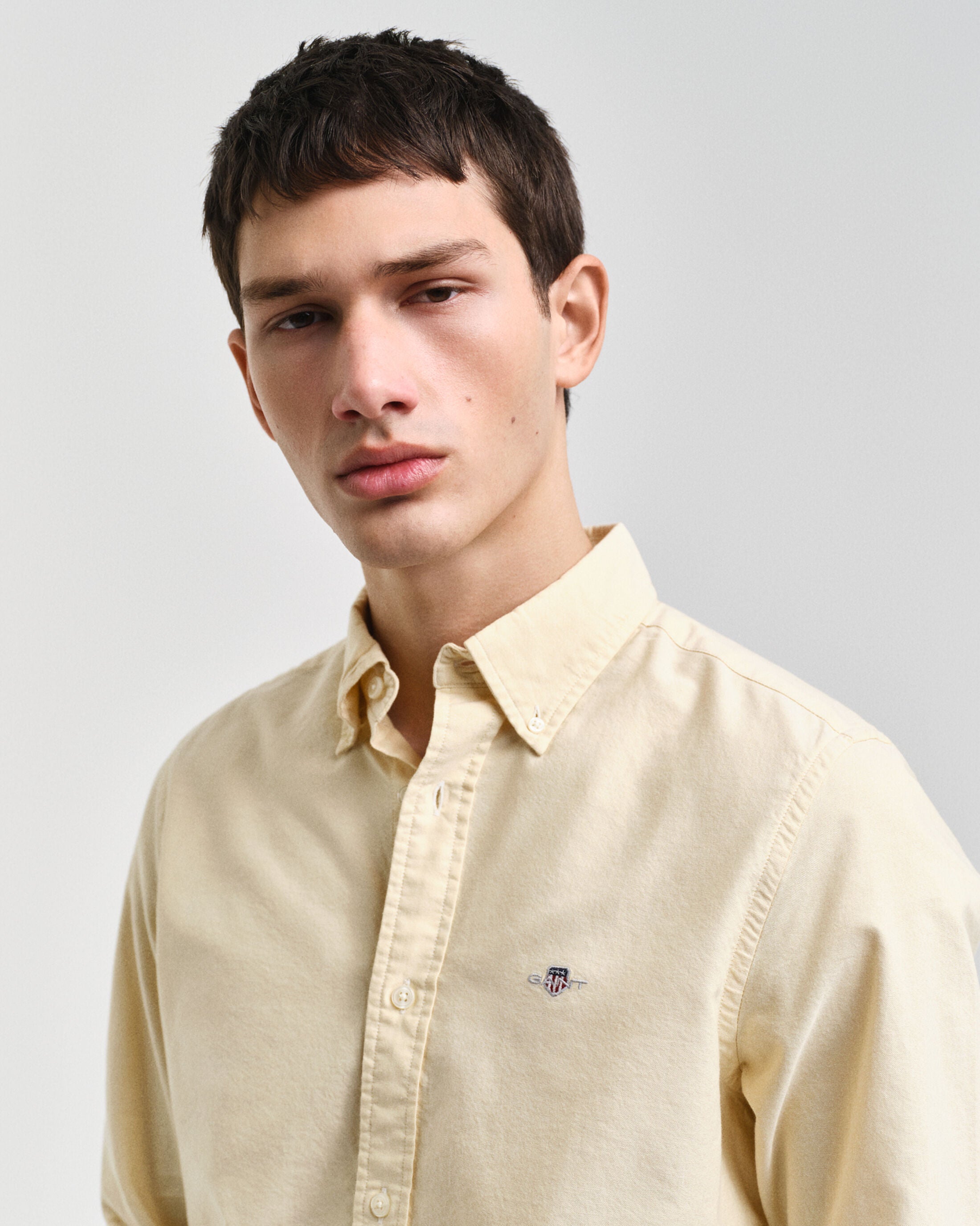 SLIM OXFORD SHIRT-DESERT