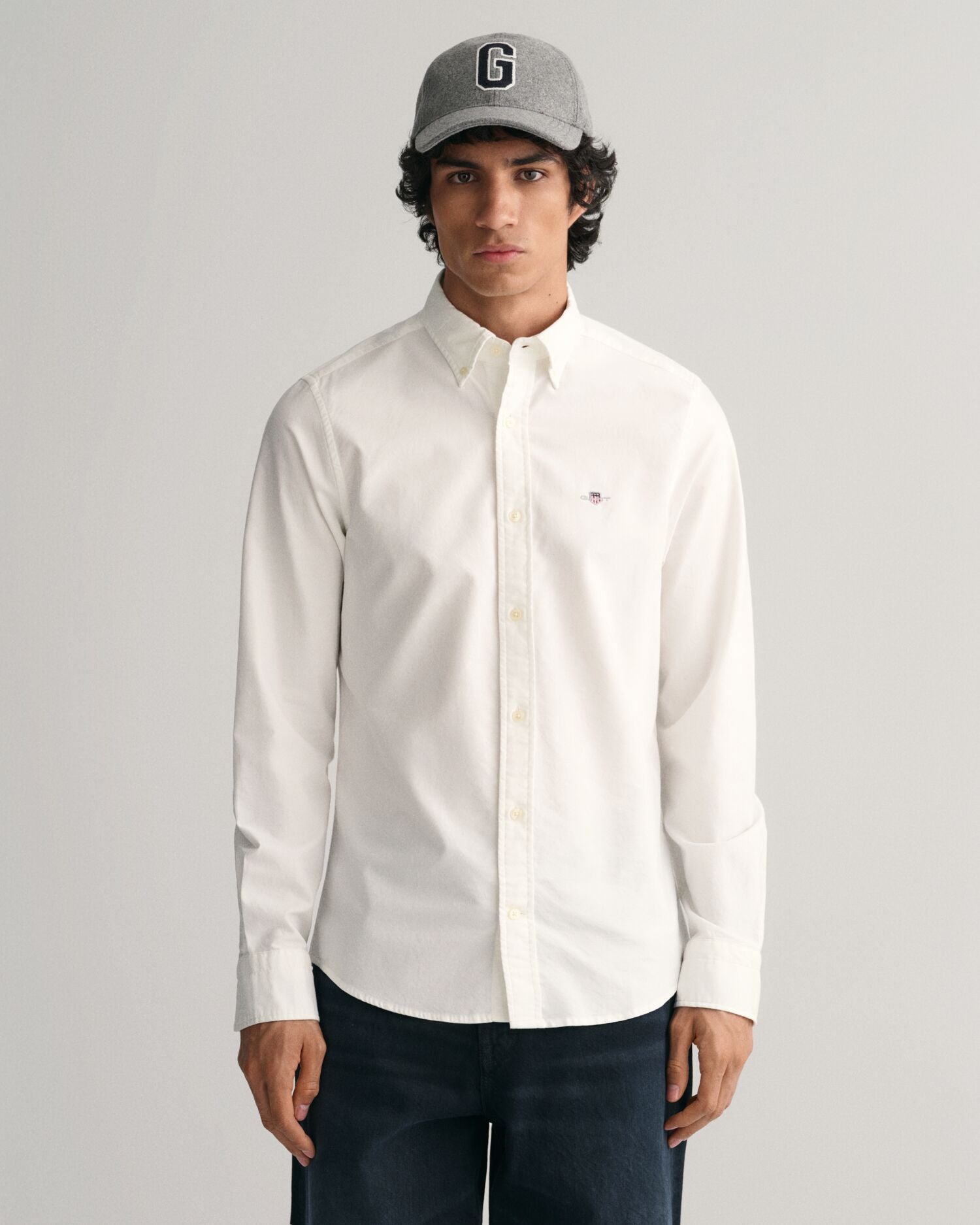 SLIM OXFORD SHIRT-WHITE