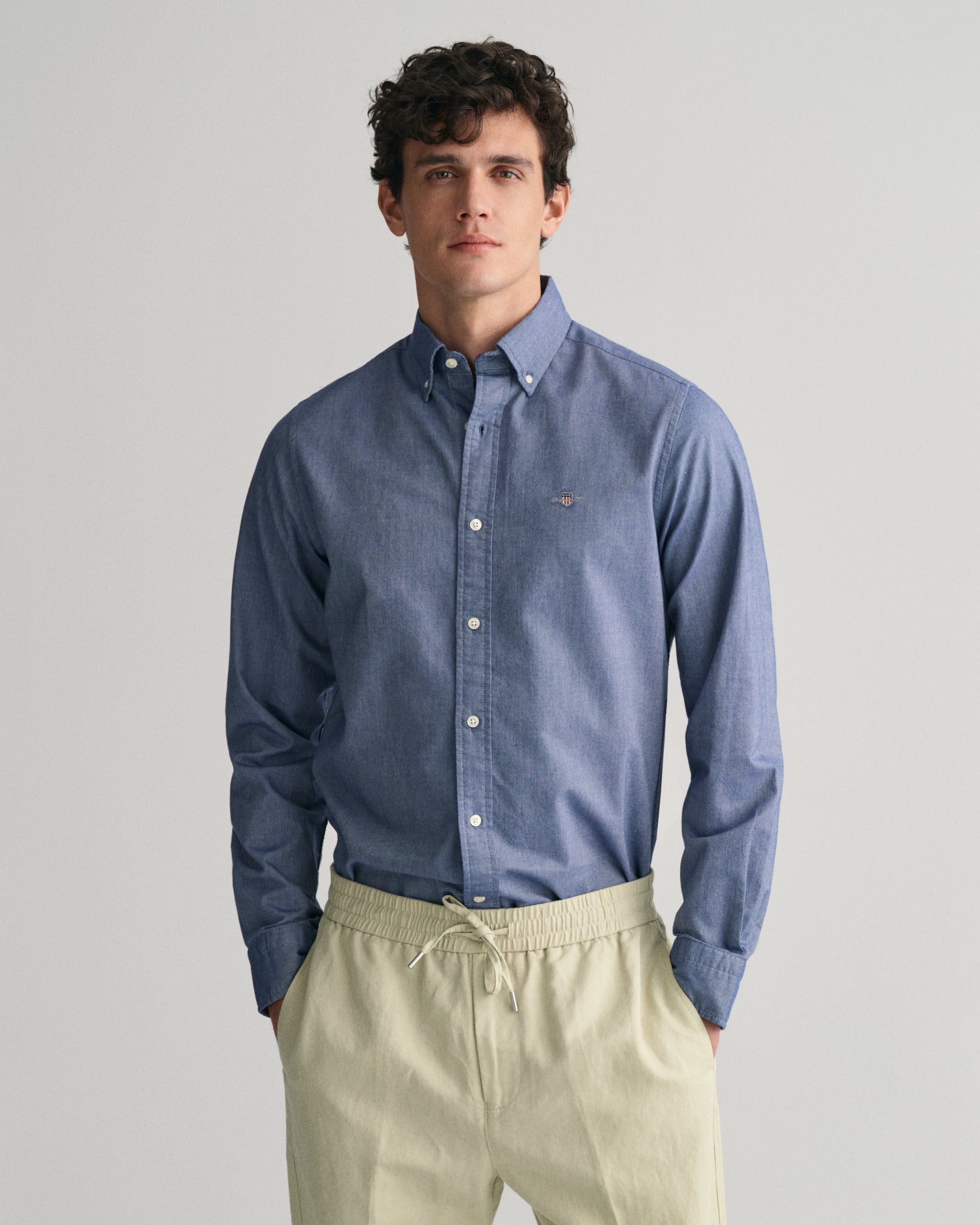 SLIM OXFORD SHIRT-PERSIAN BLUE