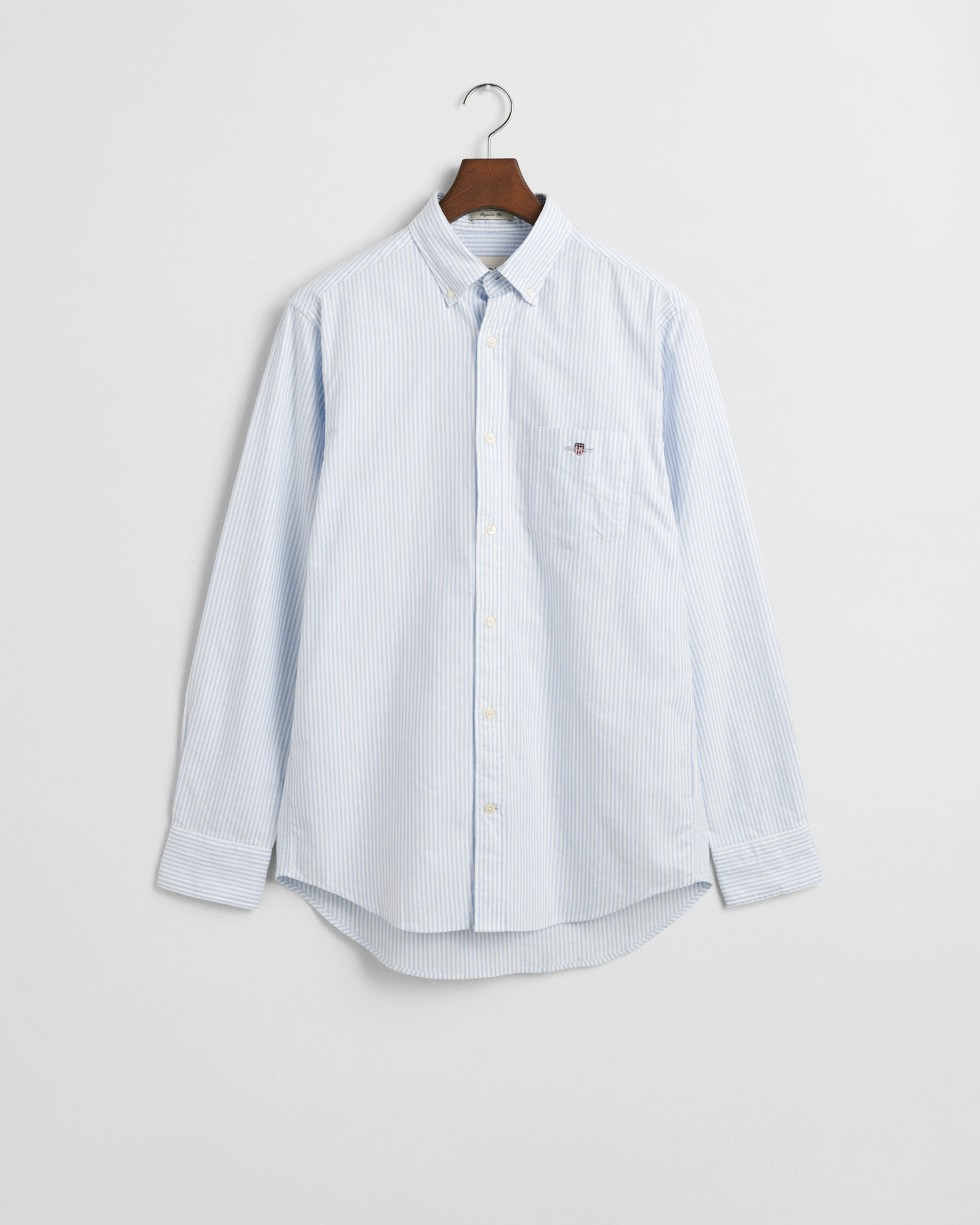 REG OXFORD BANKER STRIPE SHIRT-LIGHT BLUE