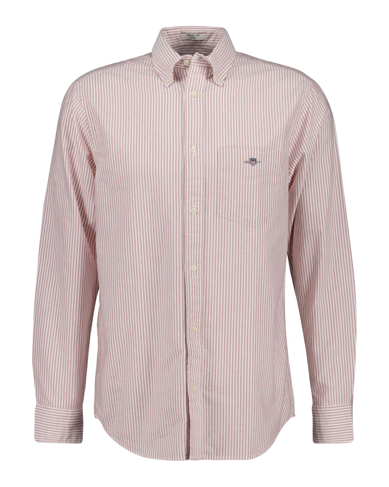 REG OXFORD BANKER STRIPE SHIRT- CLASSIC RED