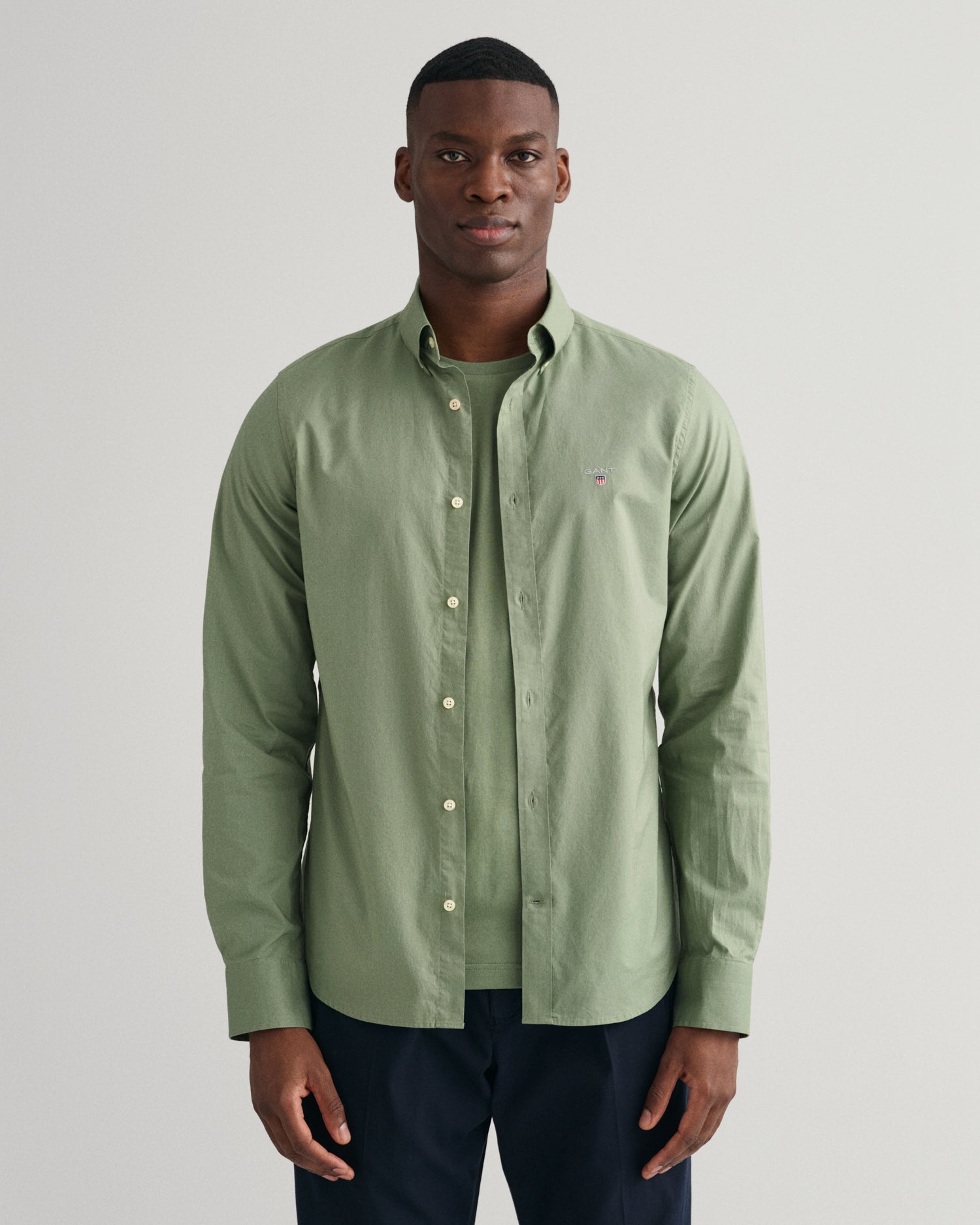 THE BROADCLOTH SLIM BD-KALAMATA GREEN